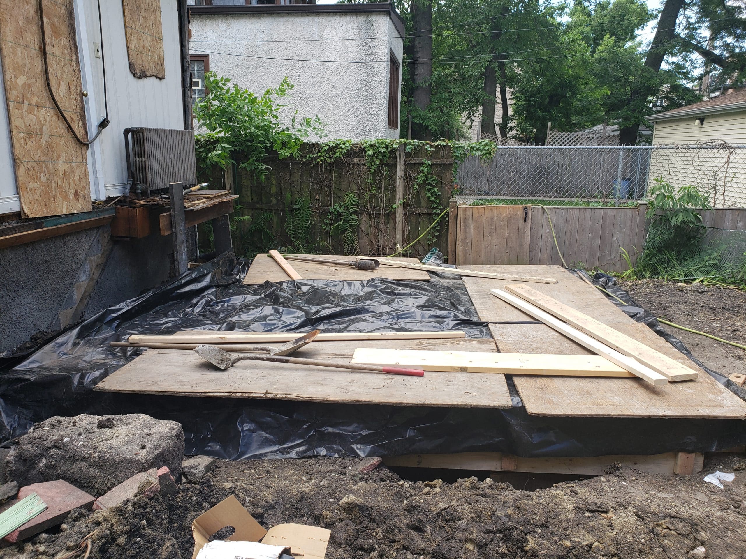 In Progress | Chicago, IL Sunroom foundation