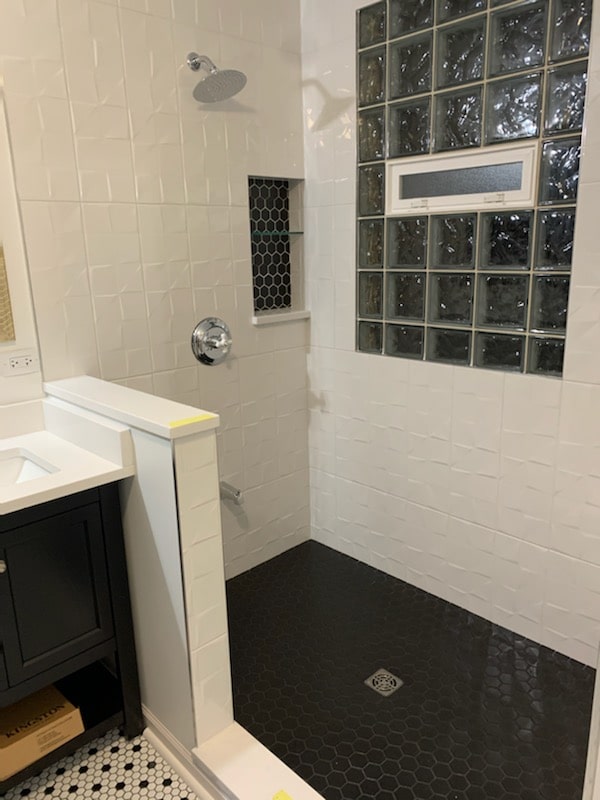 After | Walk in Shower After | Crystal Lake, IL Bathroom Remodel