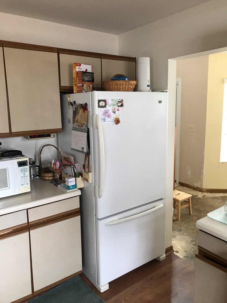 Before | Streamwood, IL Kitchen Remodel before fridge area
