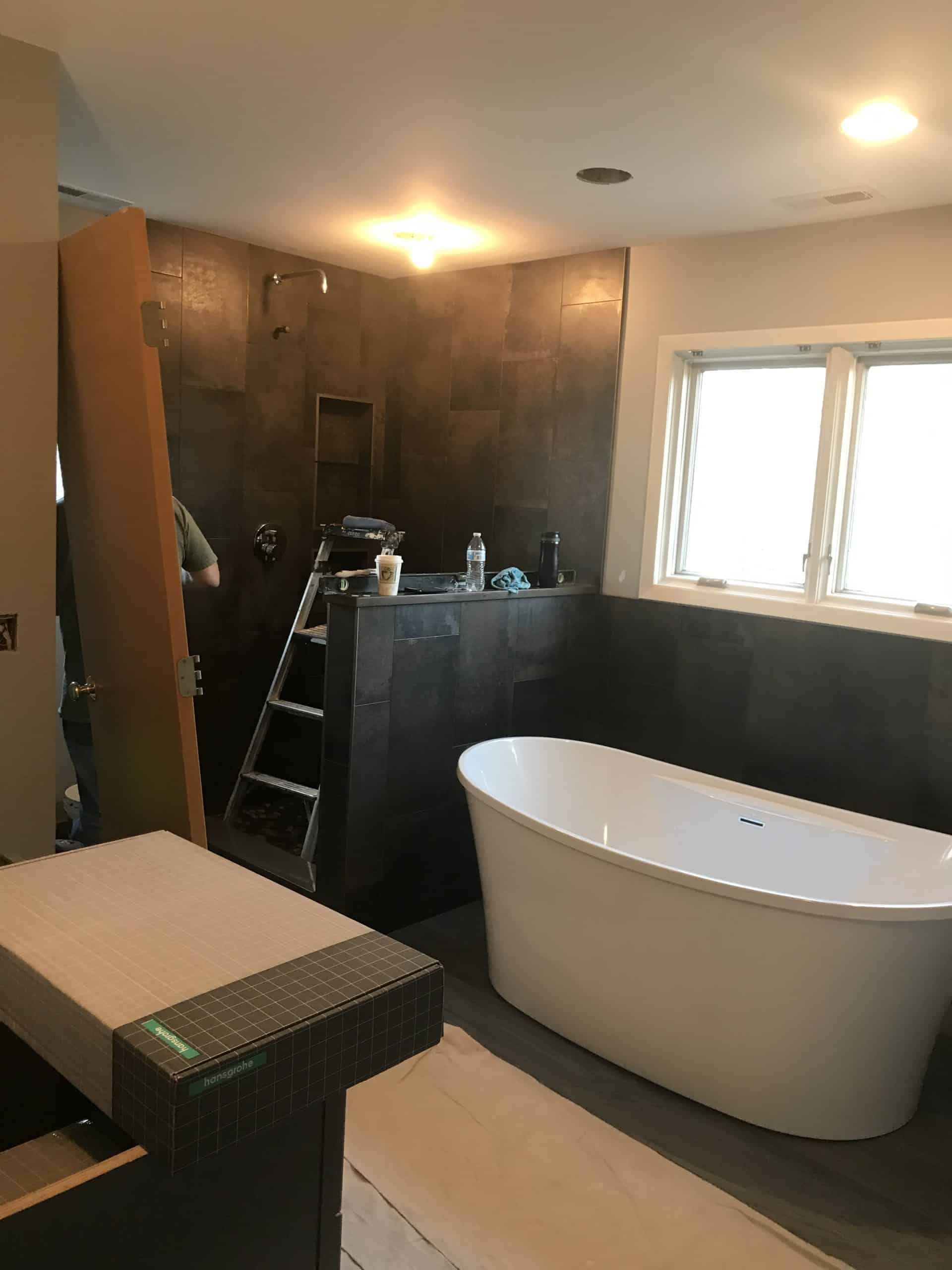 Glenview, IL Master Bath Remodel glenview standing shower