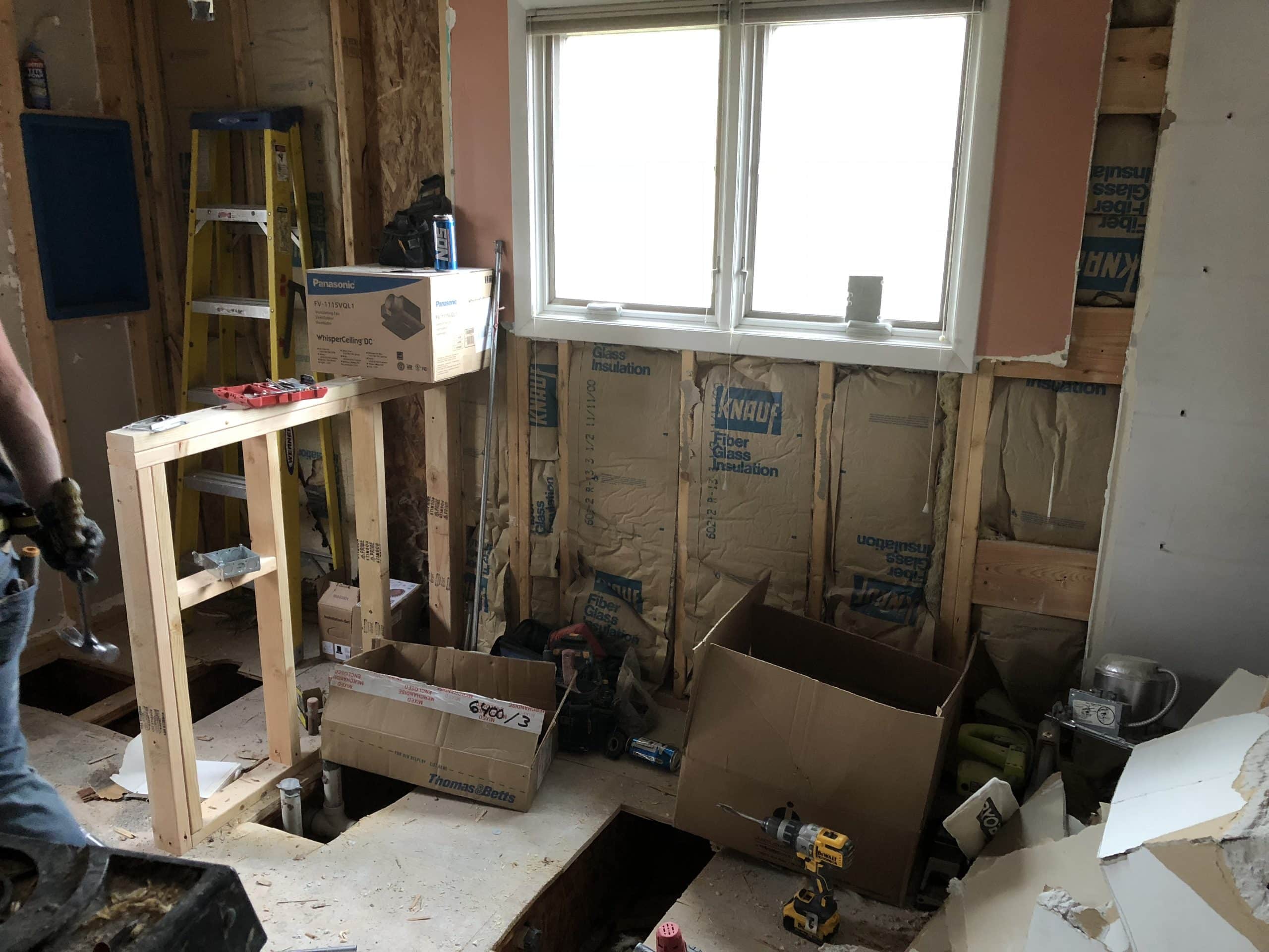 Glenview, IL Master Bath Remodel glenview standing shower