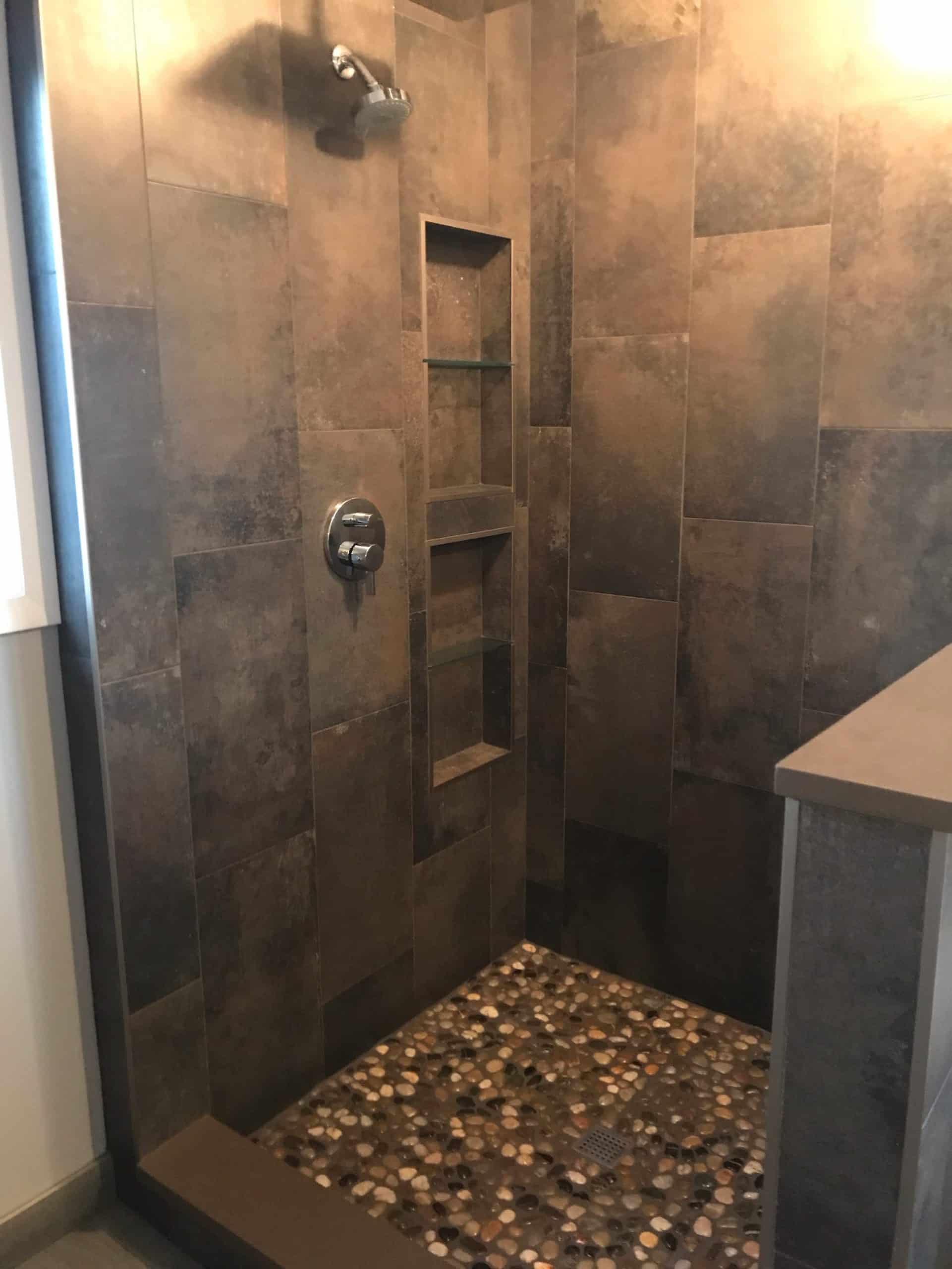 Glenview, IL Master Bath Remodel glenview standing shower