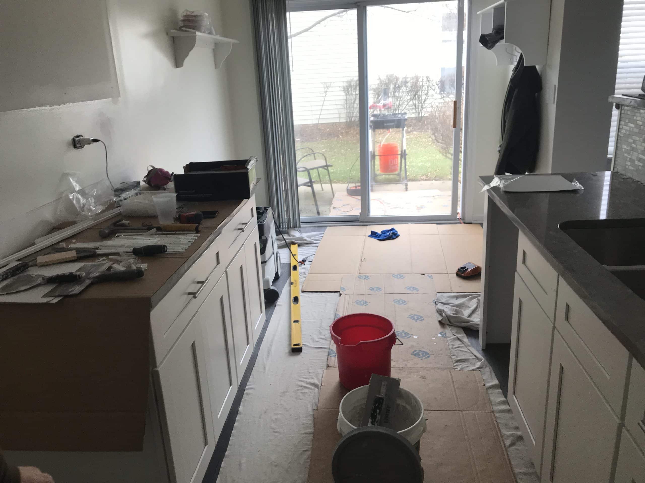 In Progress | Elk Grove Village, IL Cabinets Before | Elk Grove Village, IL Kitchen Remodel