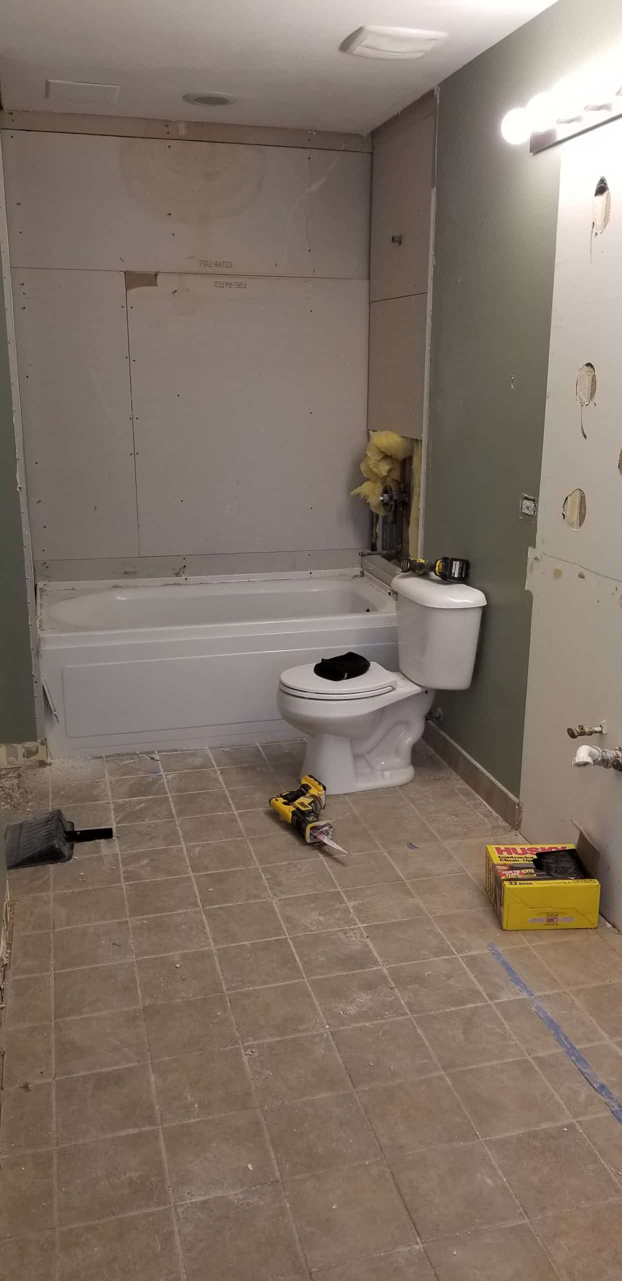 In Progress | Mount Prospect Bathroom Remodel