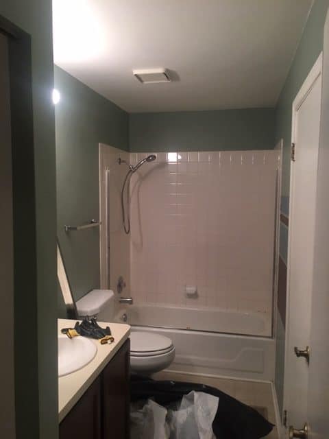 Before | Hoffman Estates Tub to Shower Conversion