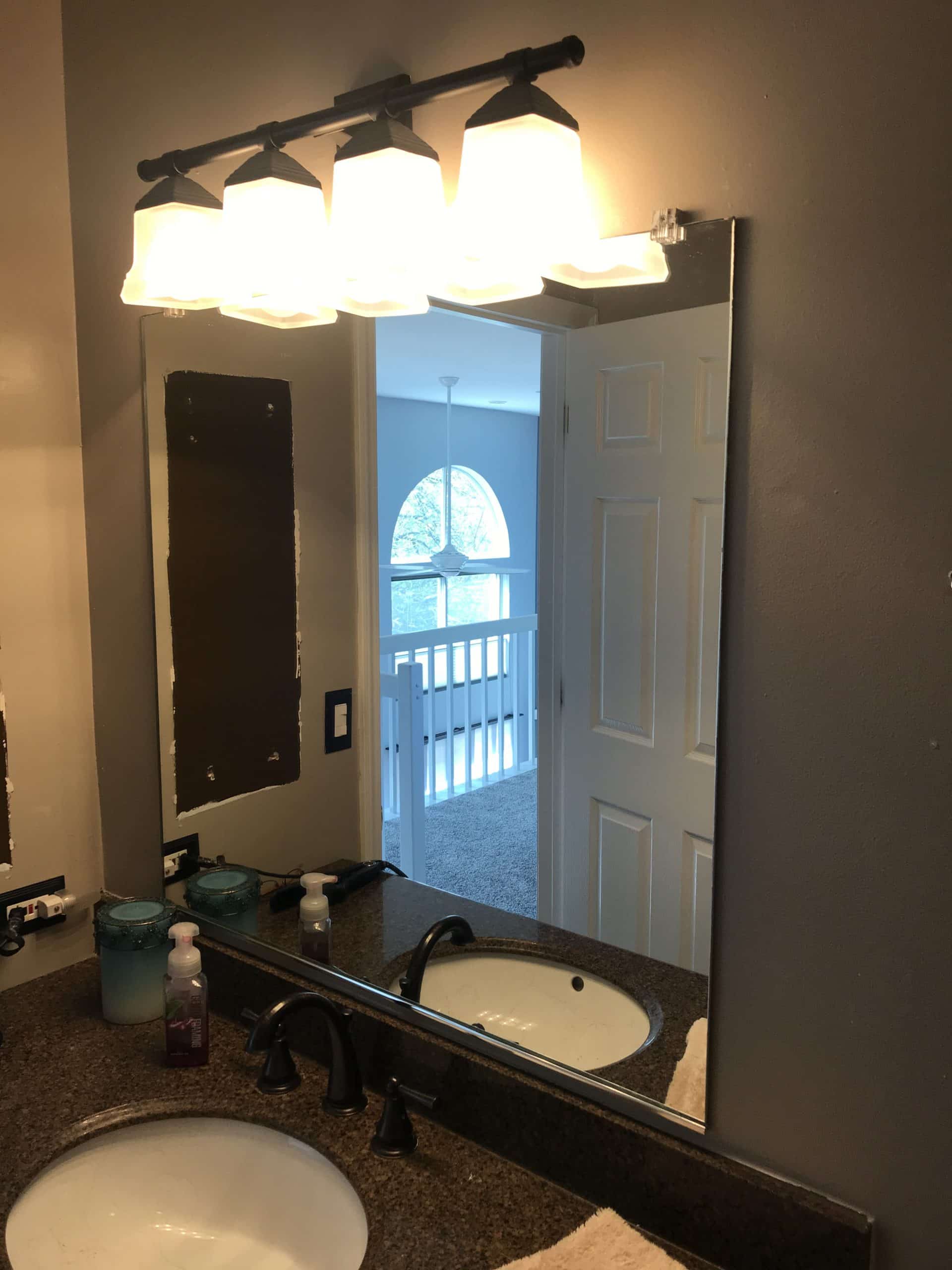 Before | Streamwood, IL Mirror Before | Streamwood, IL Full Bathroom Remodel