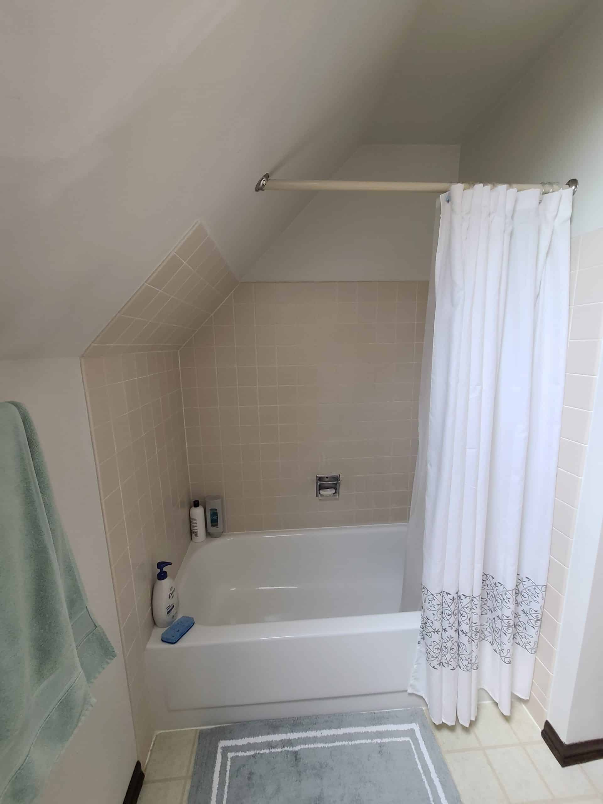 Before | Streamwood, IL Sloped Ceiling Shower