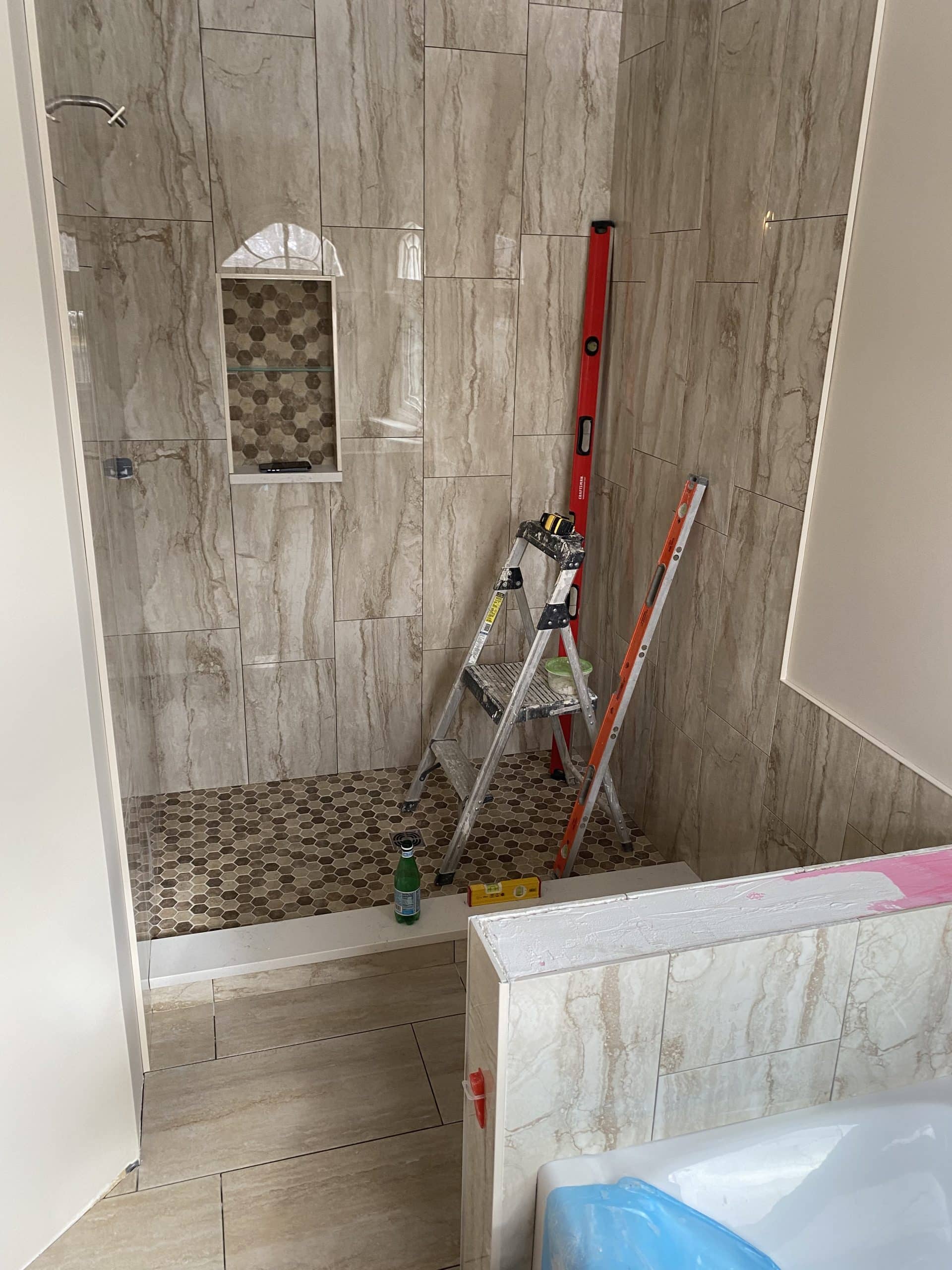 In Progress | Buffalo Grove, IL Bathroom Tile