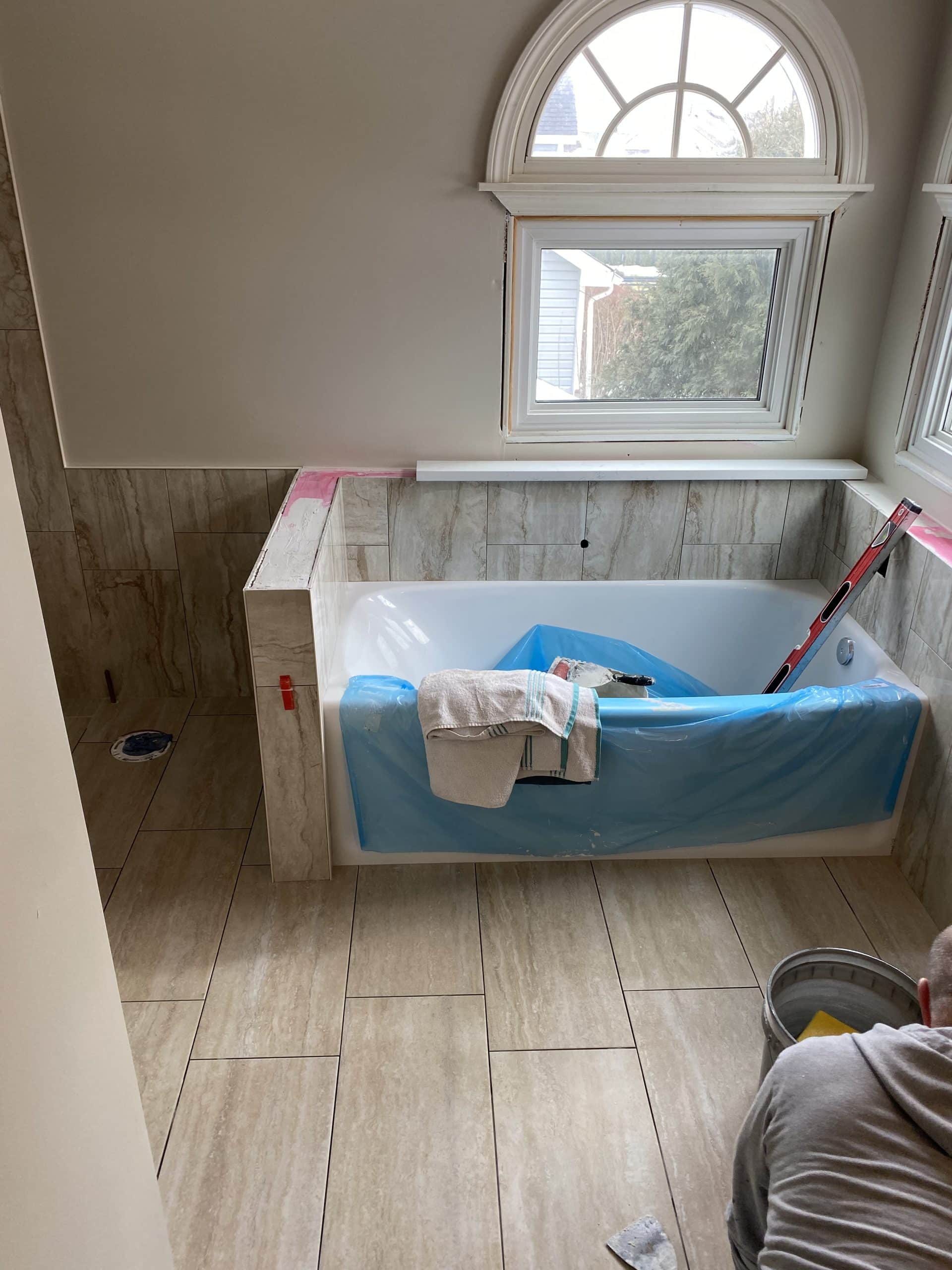 In Progress | Buffalo Grove, IL Bathroom Tile