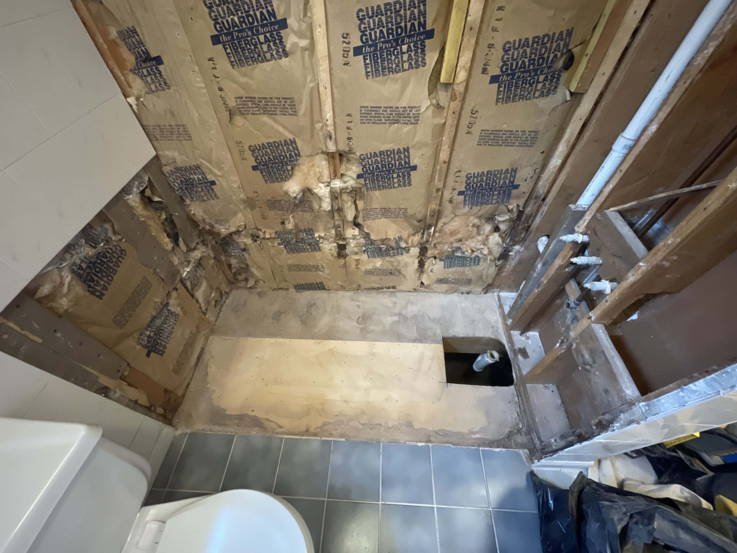 In Progress | Aurora, IL Walk-In Shower Remodel with Seat