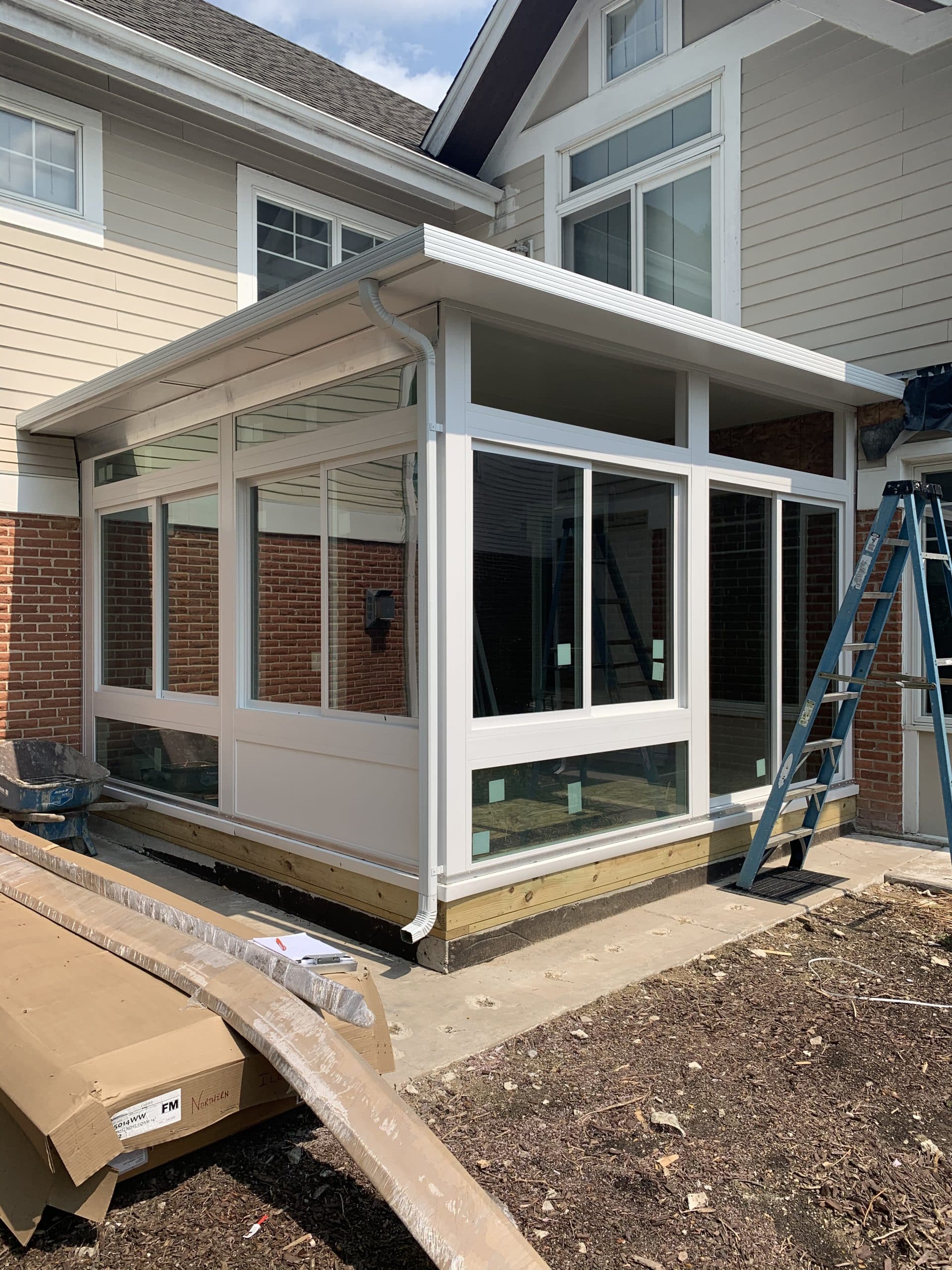 In Progress | Arlington Heights, IL Sunroom Before | Arlington Heights, IL Sunroom