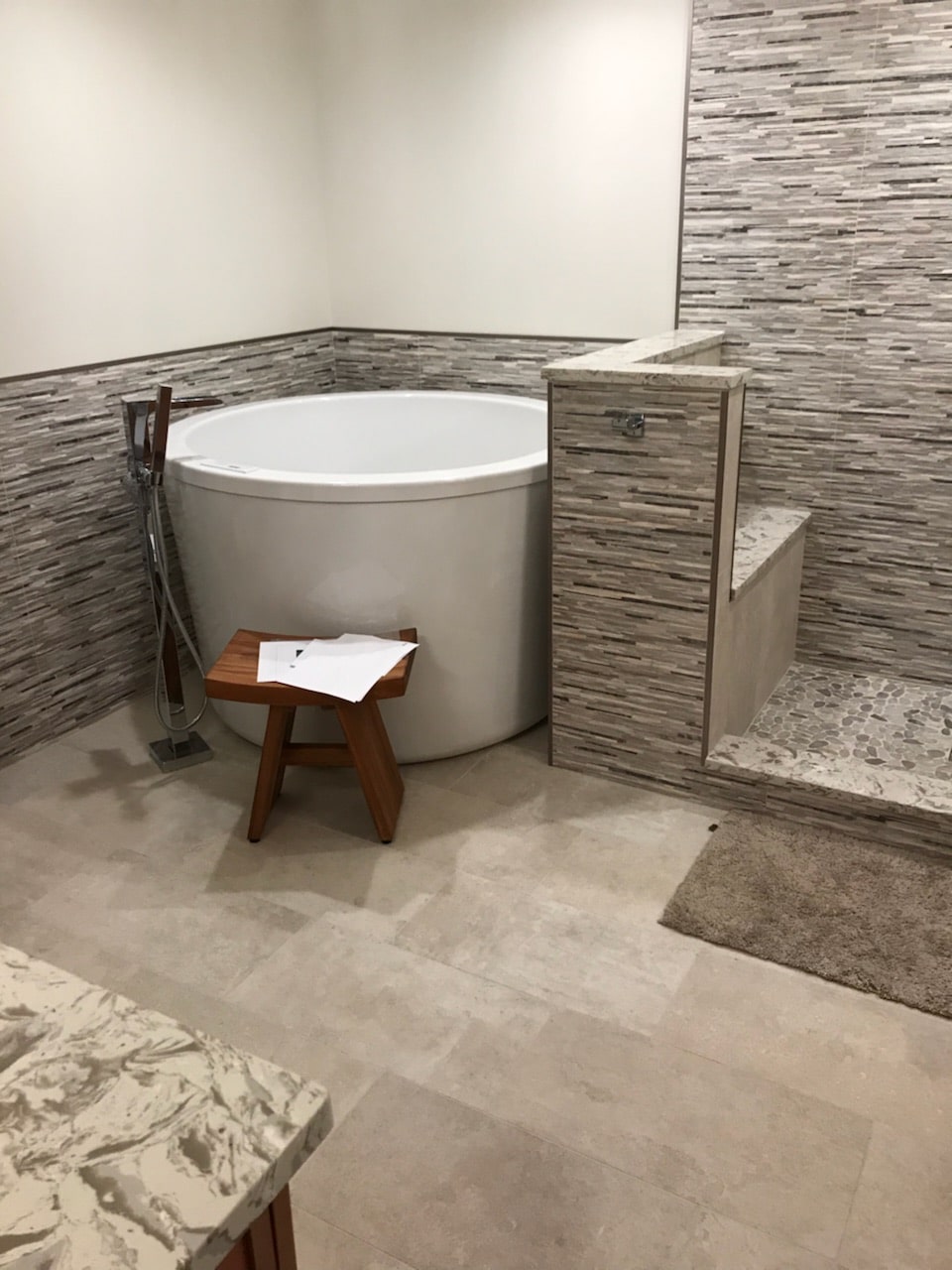 In Progress | Barrington, IL Freestanding Tub Installation