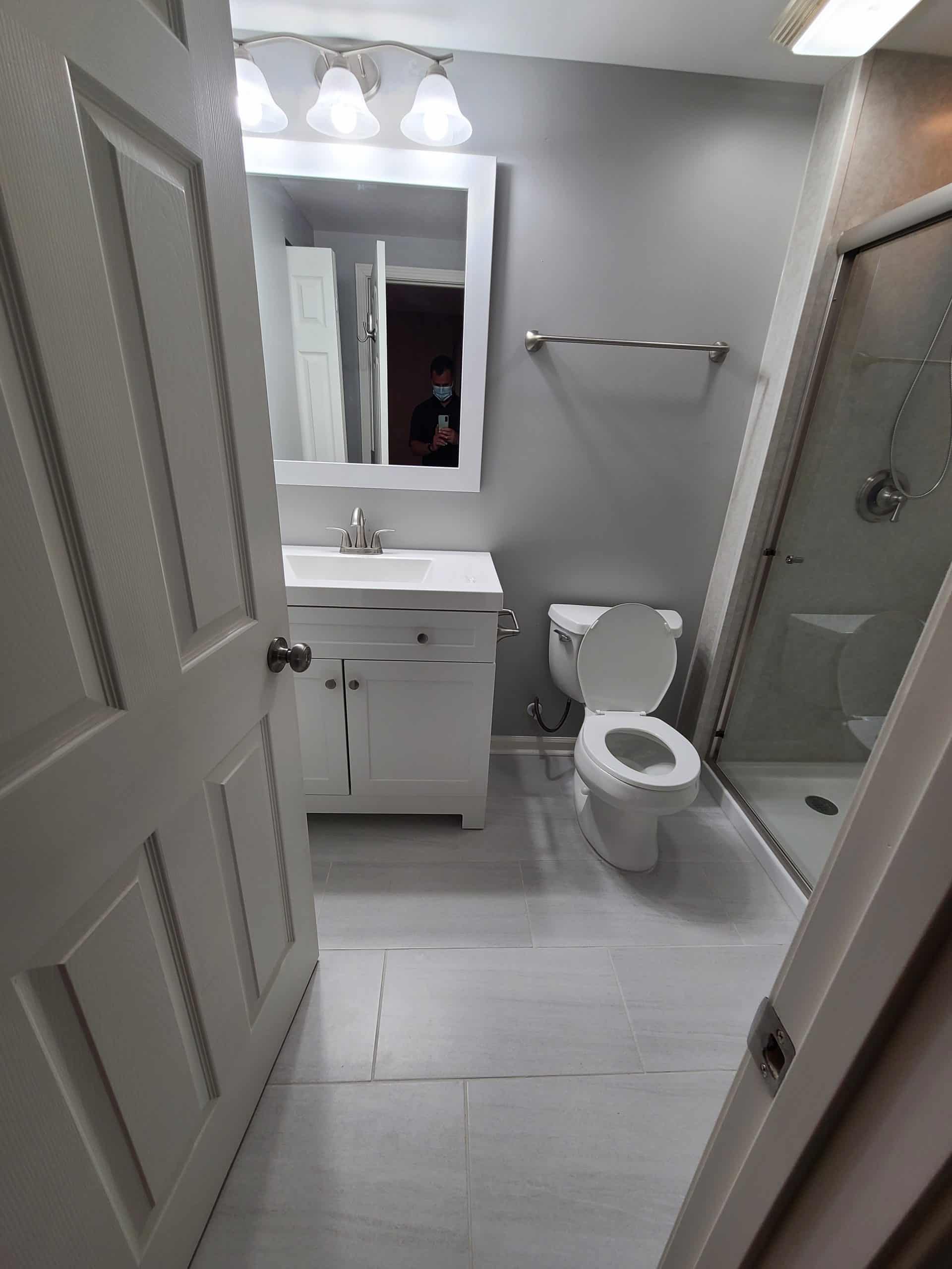 After | Clarendon Hills, IL Gutted Bathroom