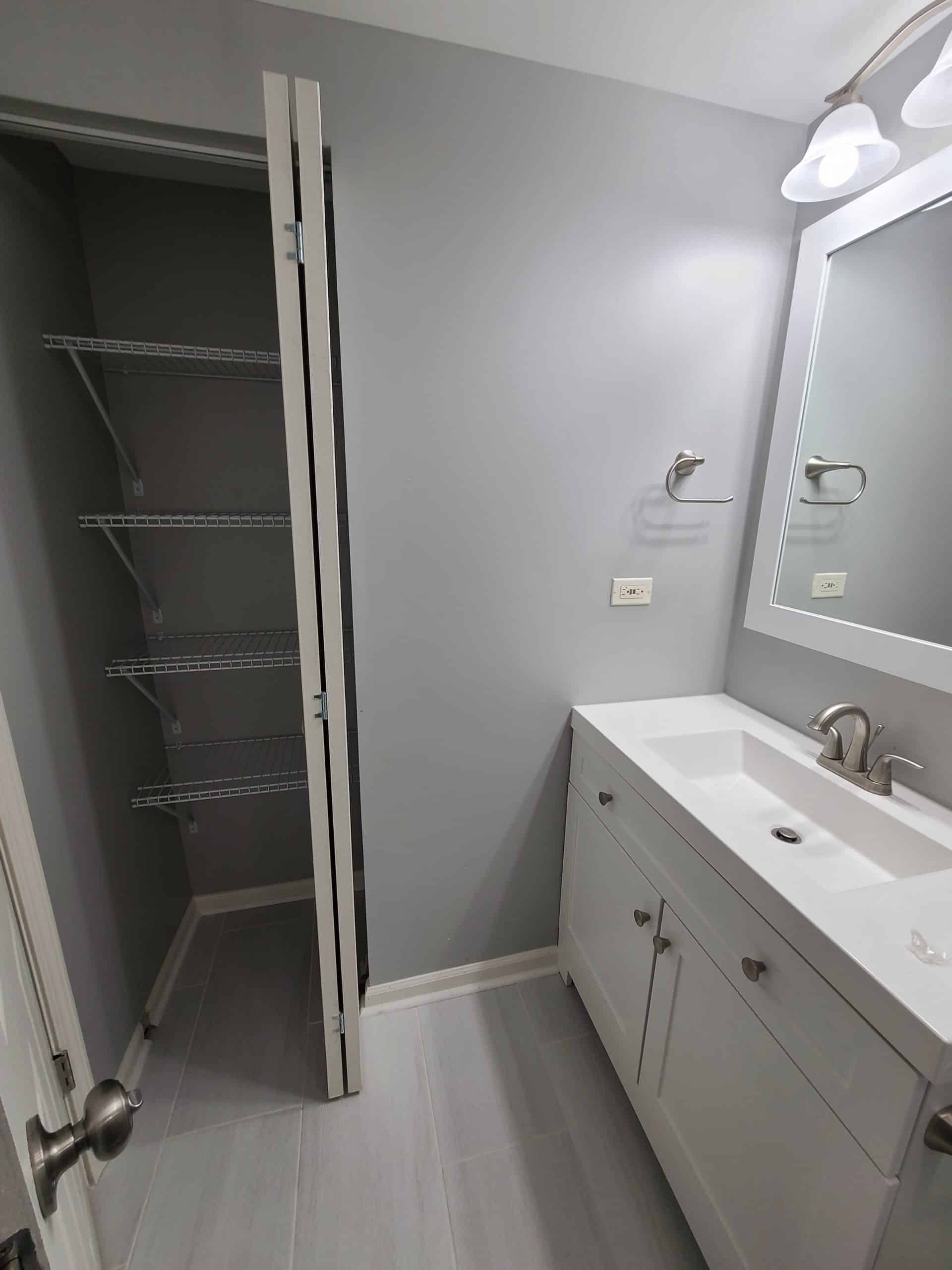After | Clarendon Hills, IL Gutted Bathroom
