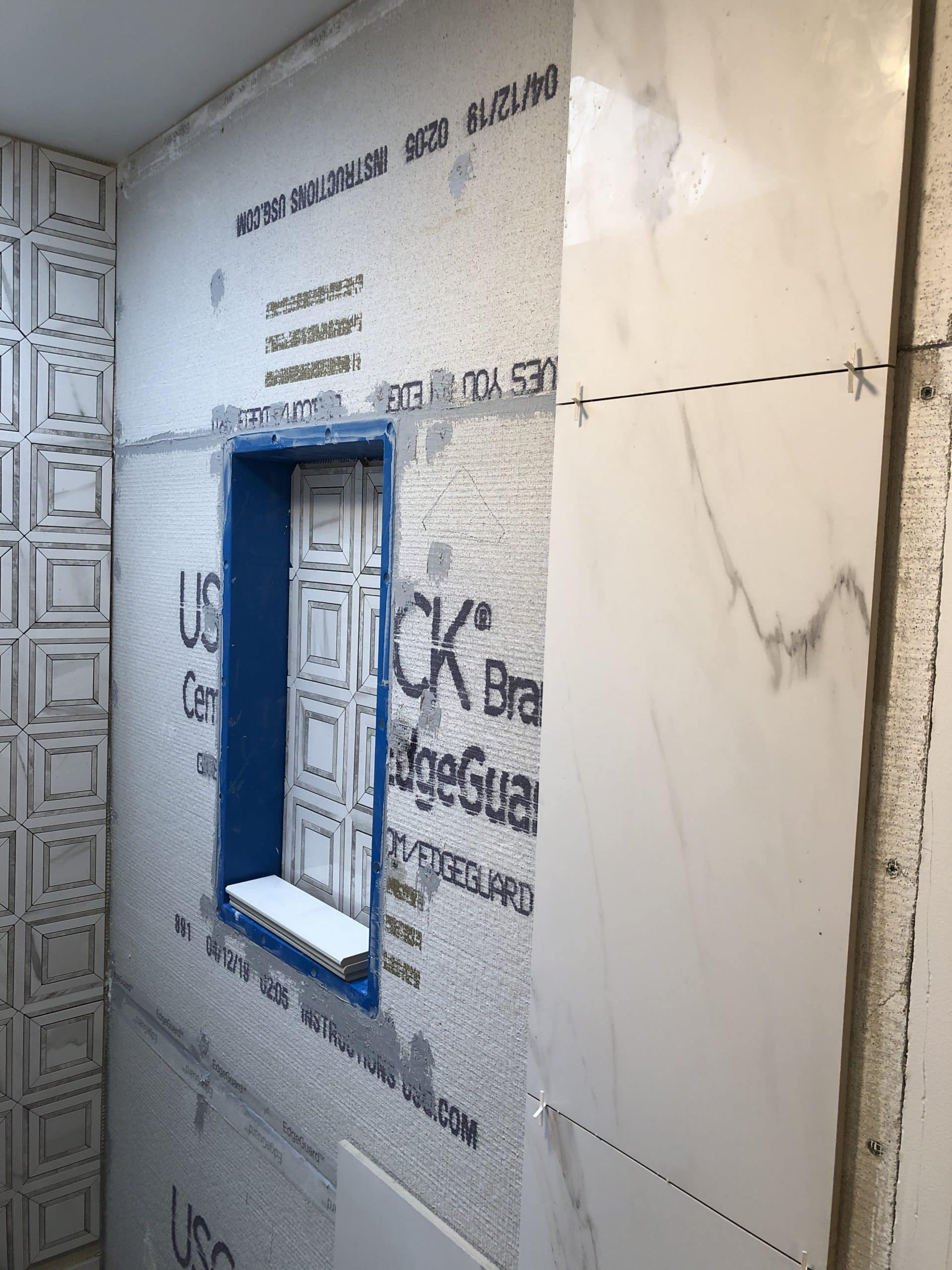 In Progress | Arlington Heights, IL Standing Shower Remodel
