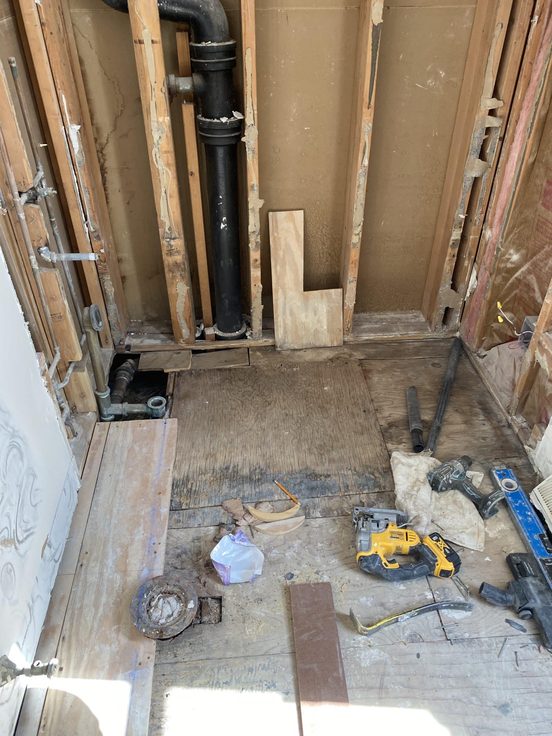In Progress | Mount Prospect, IL Small Bathroom Remodel