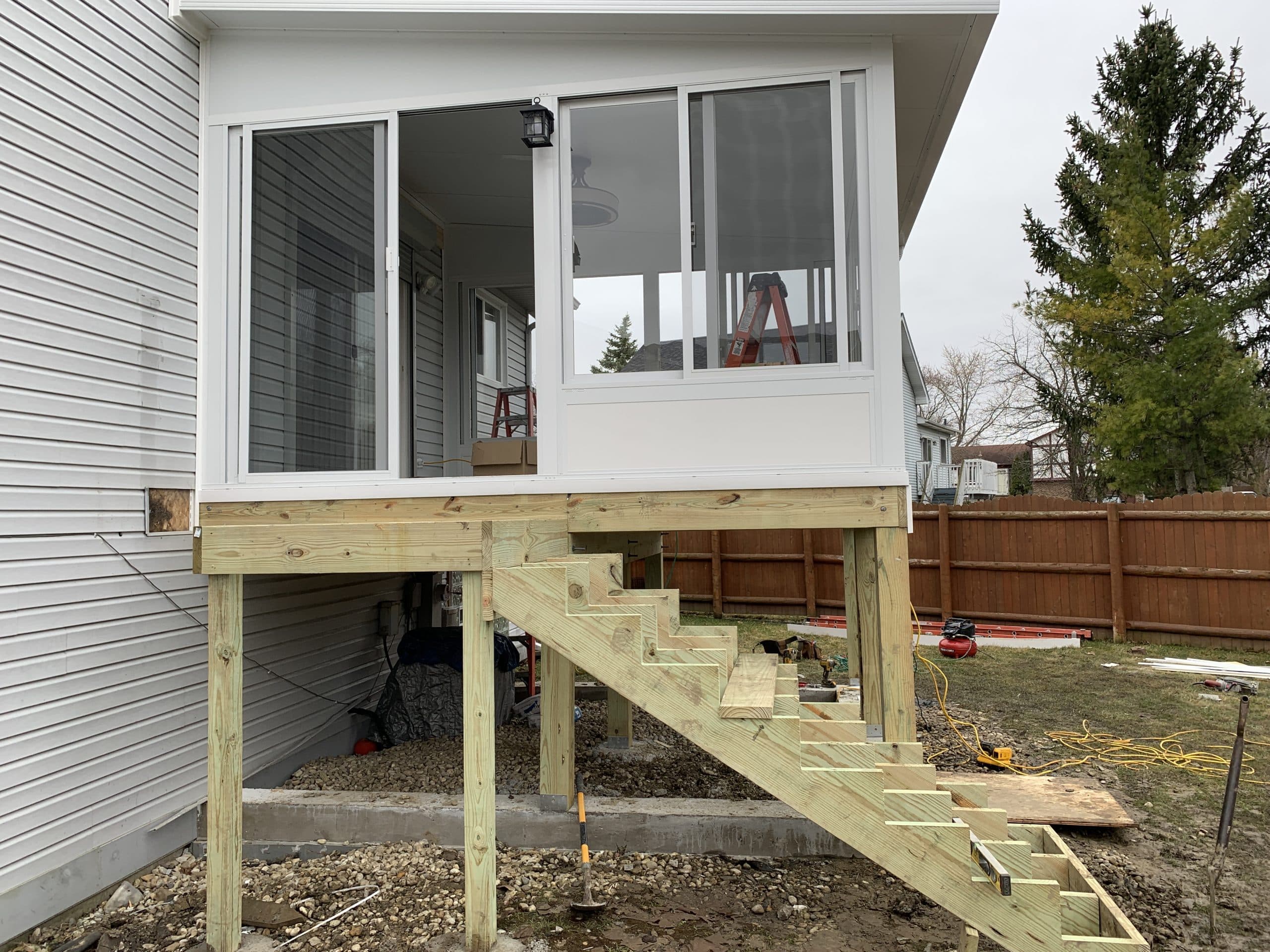 In Progress | Matteson, IL Raised Three Season Sunroom