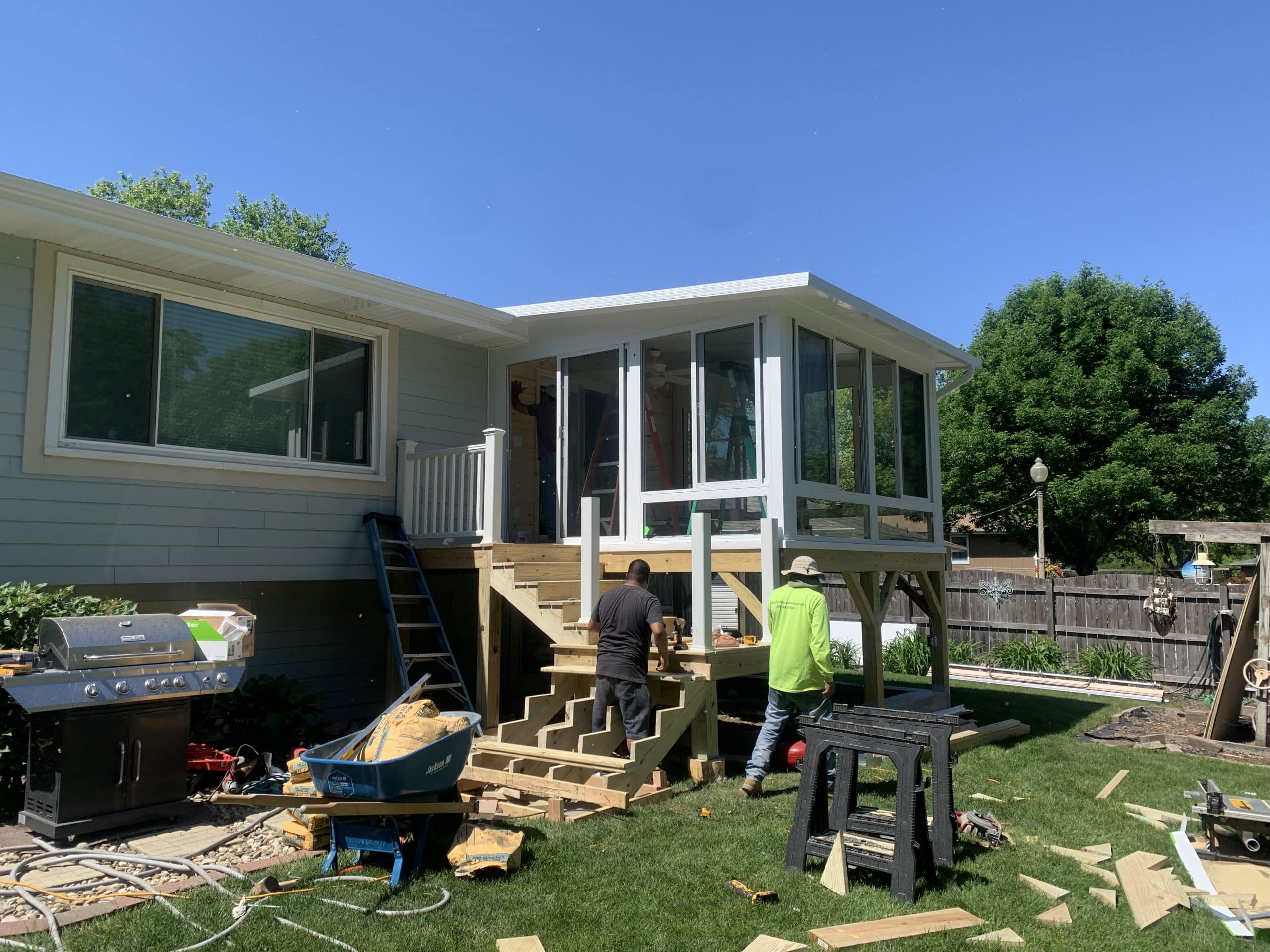 In Progress | Plainfield, IL Second Story Sunroom Addition Before | Plainfield, IL Second Story Sunroom Addition