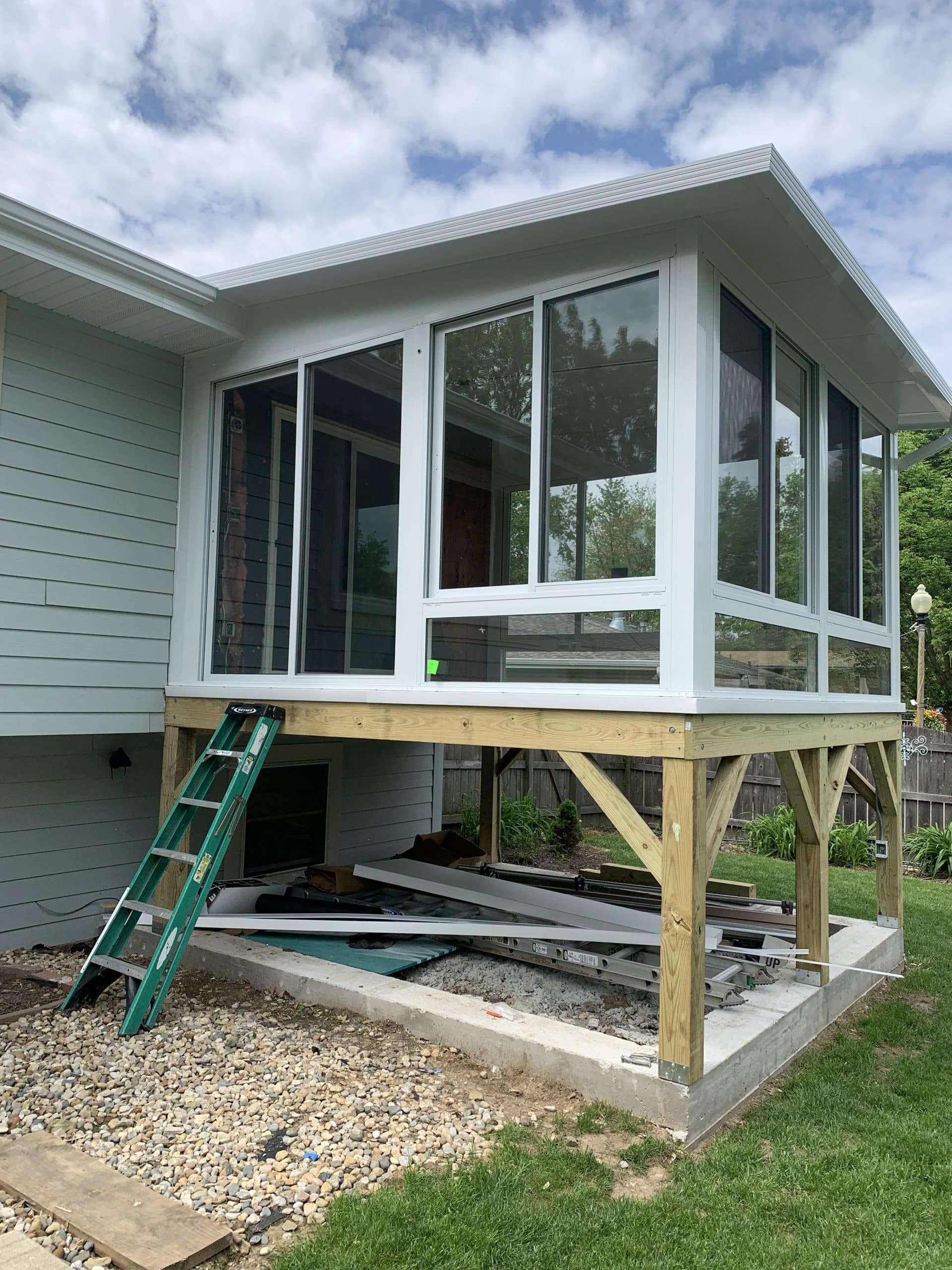 In Progress | Plainfield, IL Second Story Sunroom Addition Before | Plainfield, IL Second Story Sunroom Addition