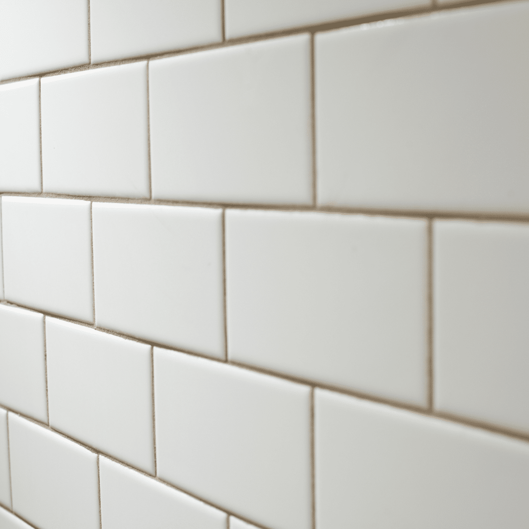 white subway tile