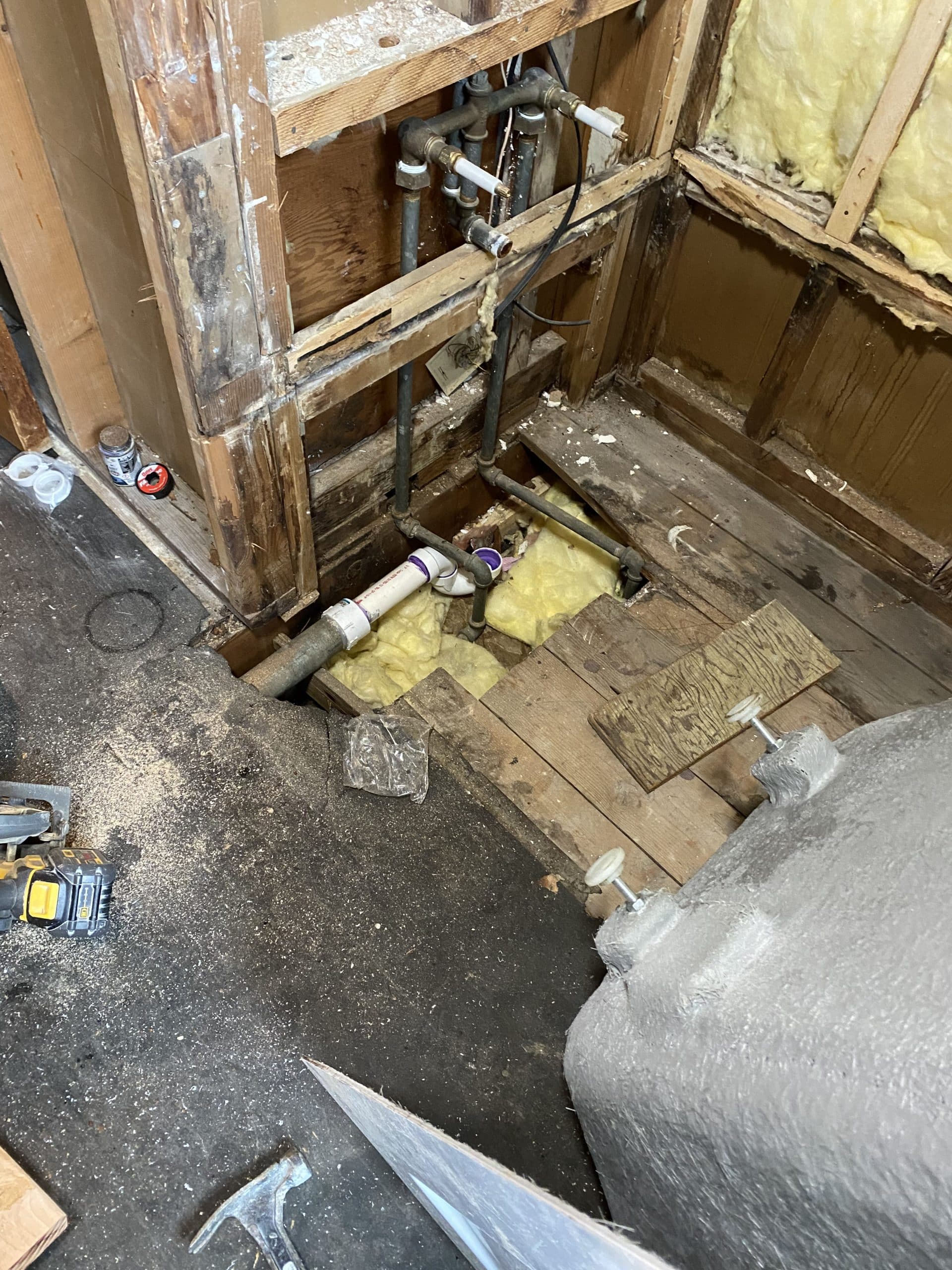 In Progress | Skokie, IL Small Bathroom Remodel In Progress | Skokie, IL Small Bathroom Remodel
