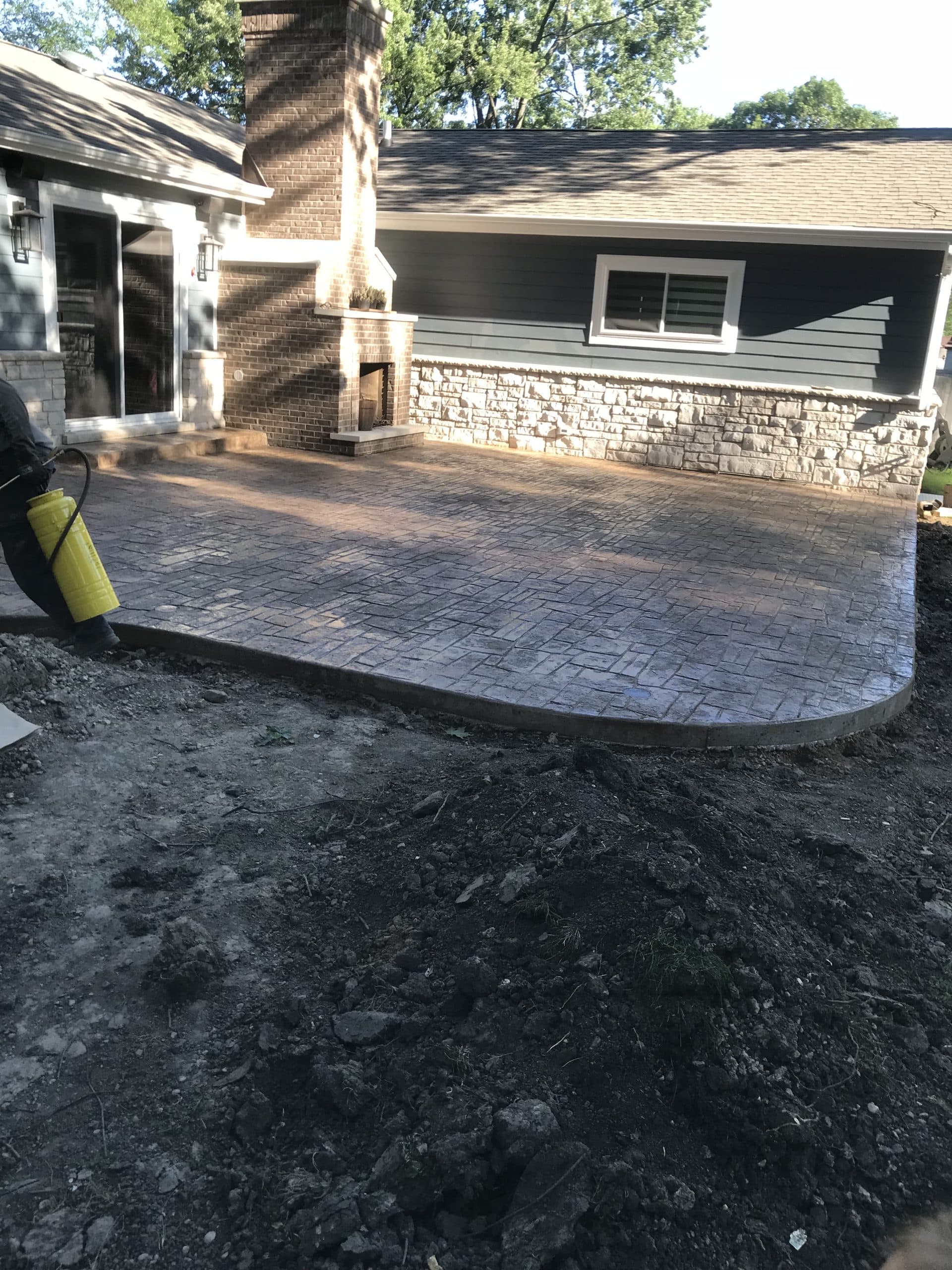 stamped concrete patio