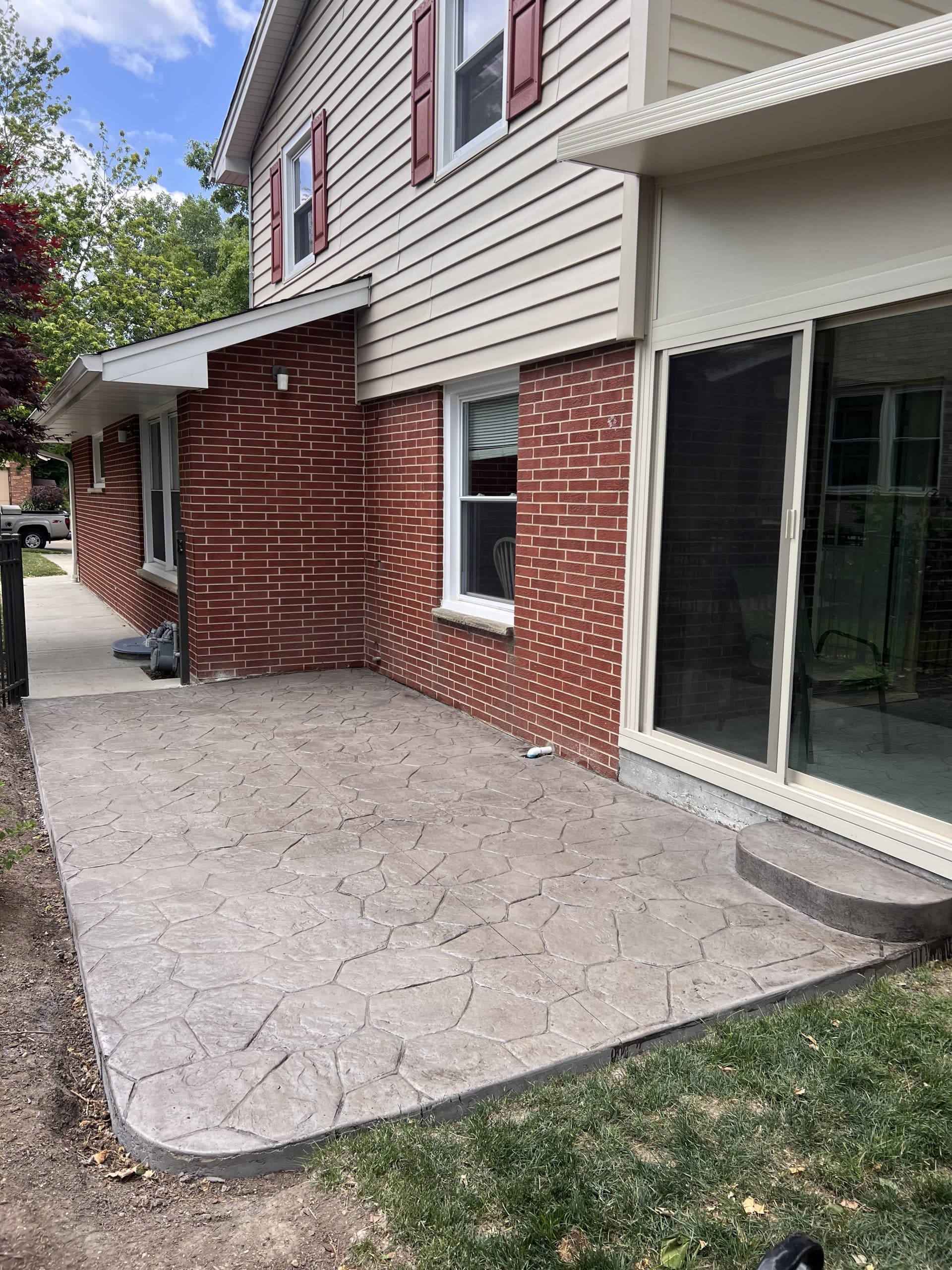 stamped concrete patio