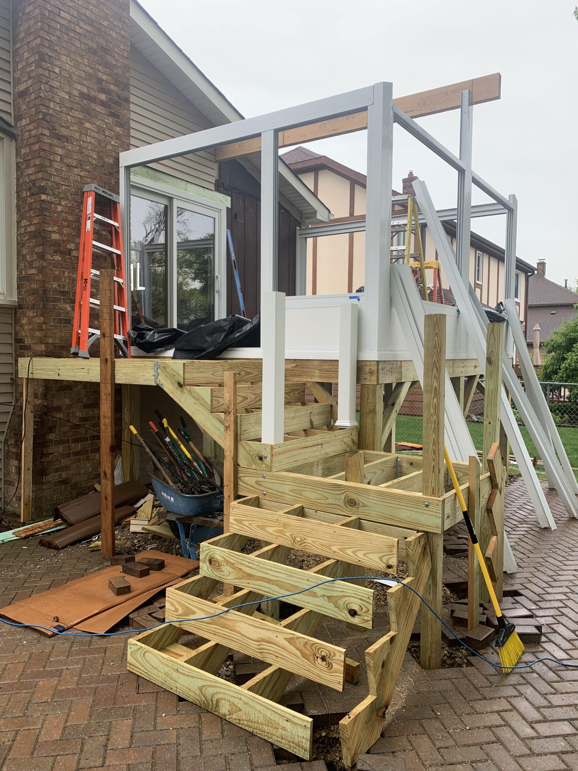 In Progress | Arlington Heights, IL Raised Sunroom In Progress | Arlington Heights, IL Raised Sunroom