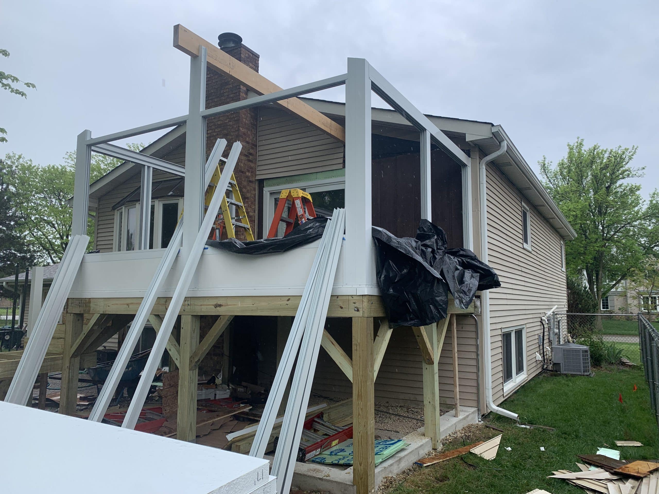 In Progress | Arlington Heights, IL Raised Sunroom In Progress | Arlington Heights, IL Raised Sunroom