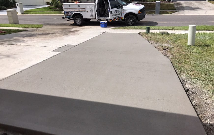 concrete driveway extension