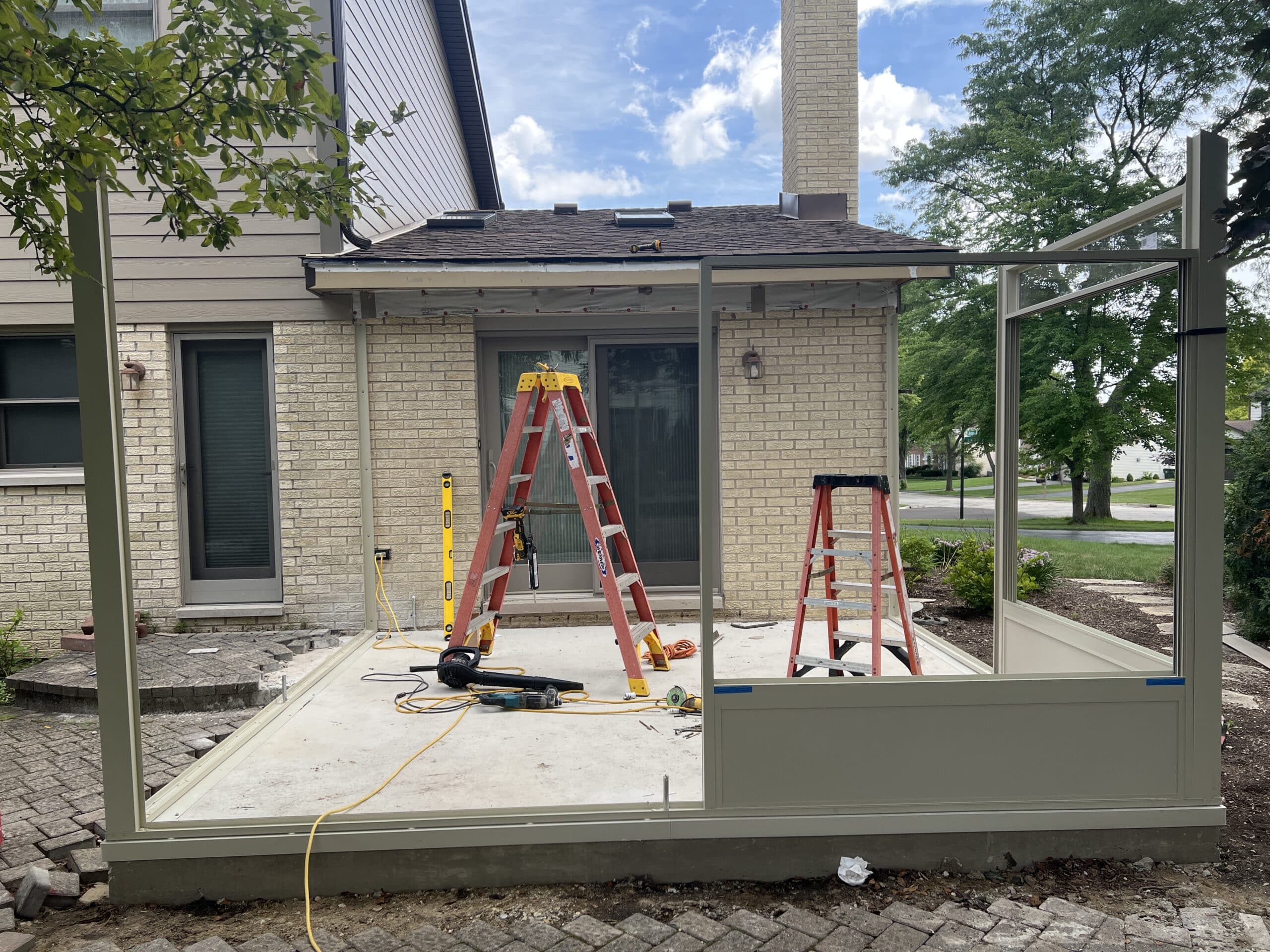 In Progress | Palatine, IL Three Season Sunroom In Progress | Palatine, IL Three Season Sunroom