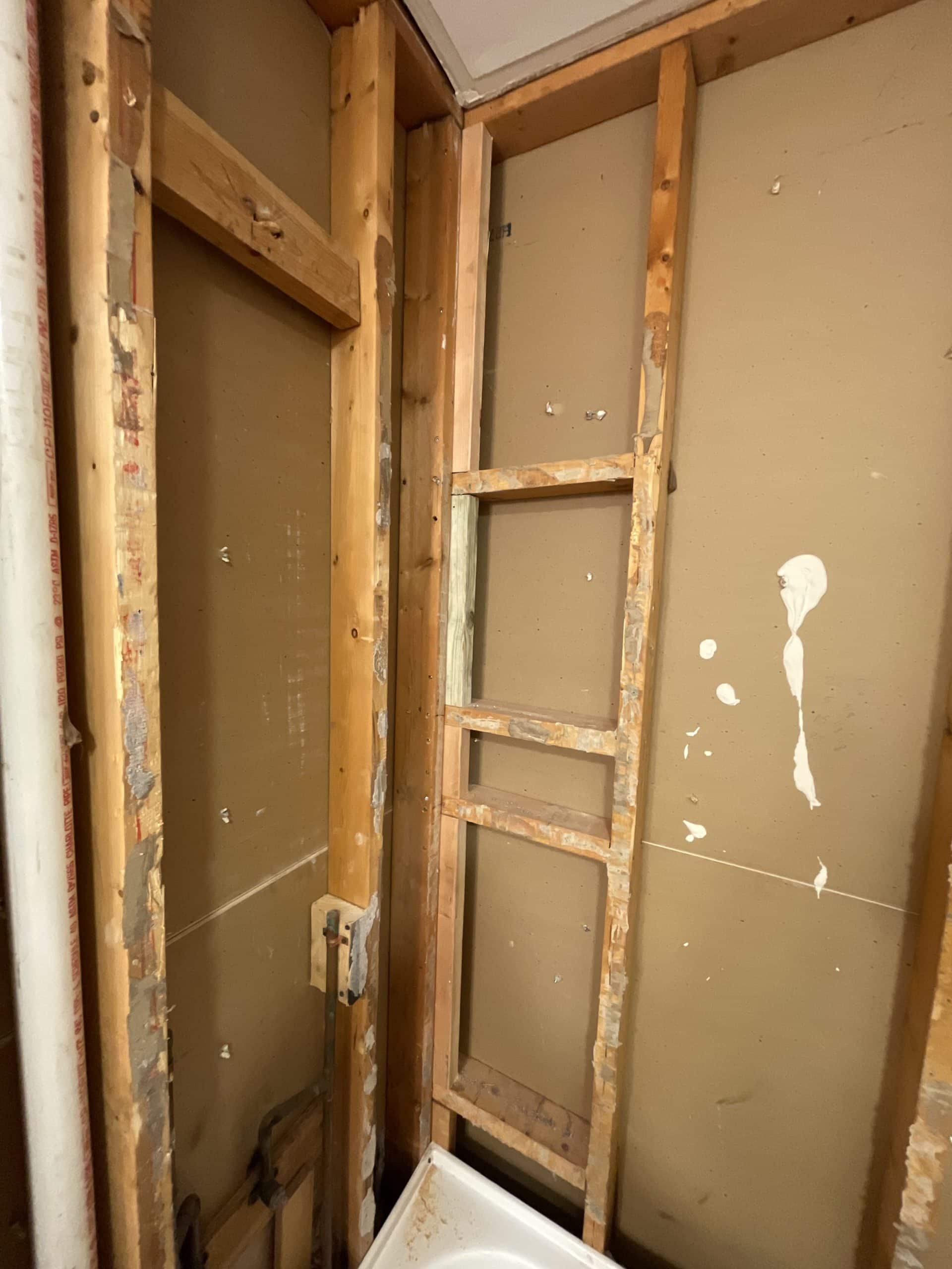 In Progress | Tub Surround Remodel In Progress | Tub Surround Remodel
