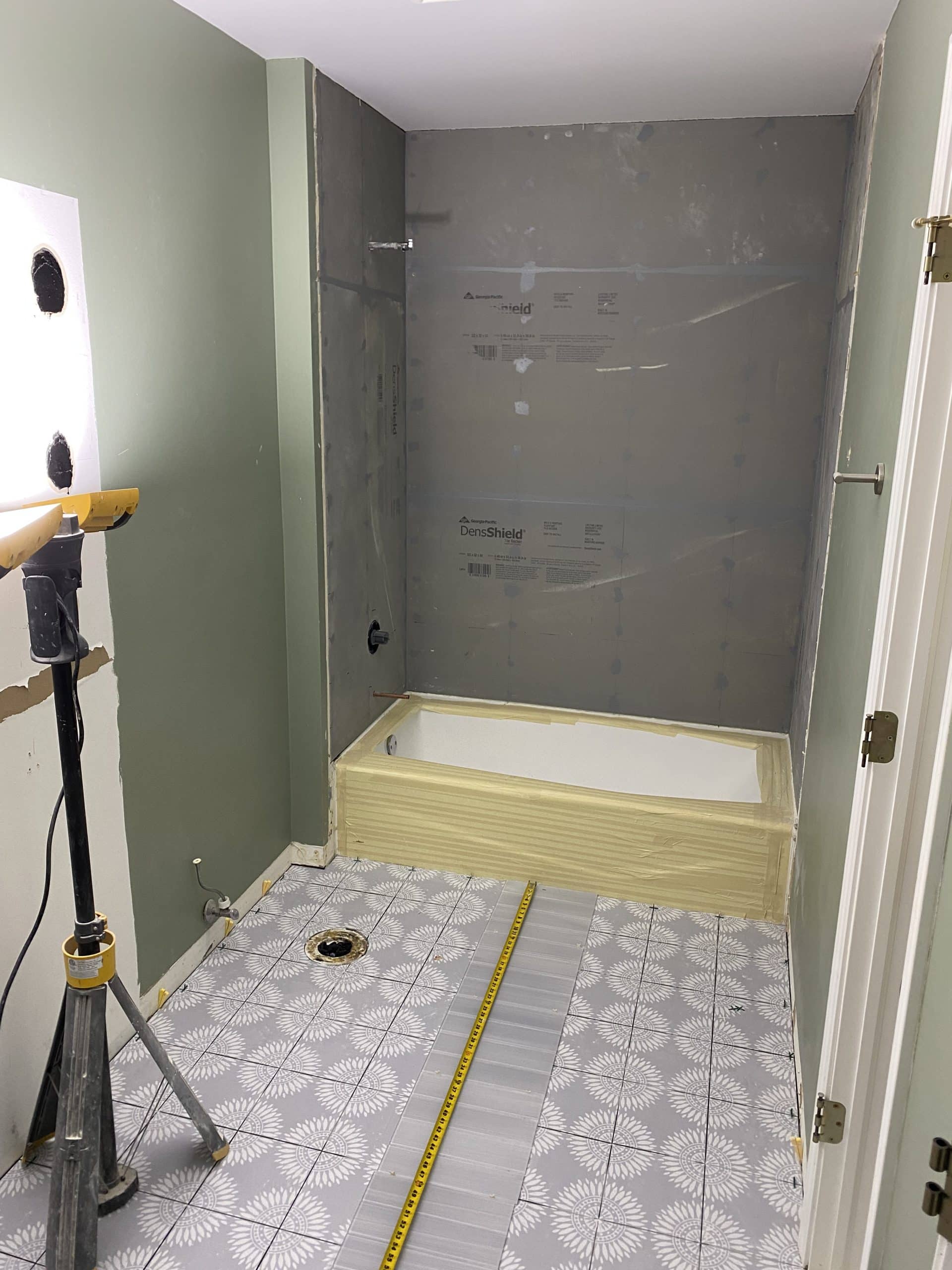 In Progress | Arlington Heights, IL Bathtub Surround Replacement