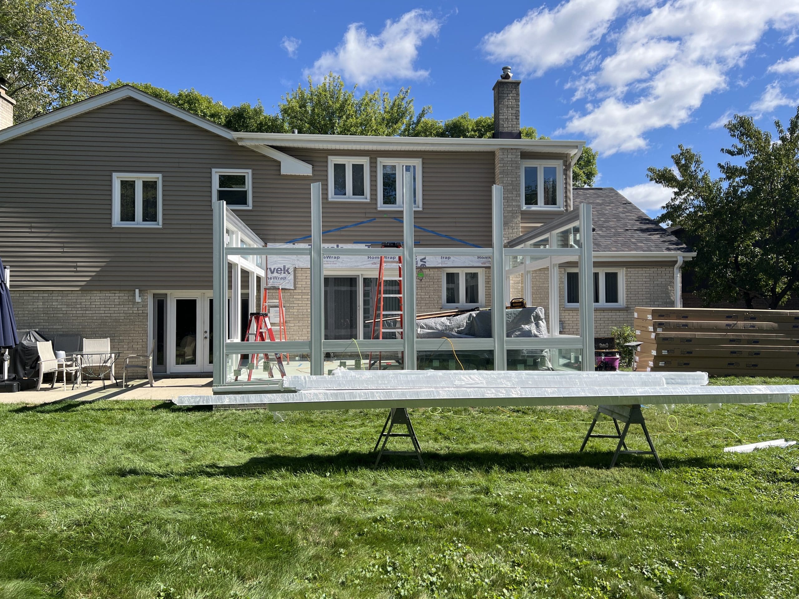 In Progress | Mount Prospect, IL Sunroom Addition