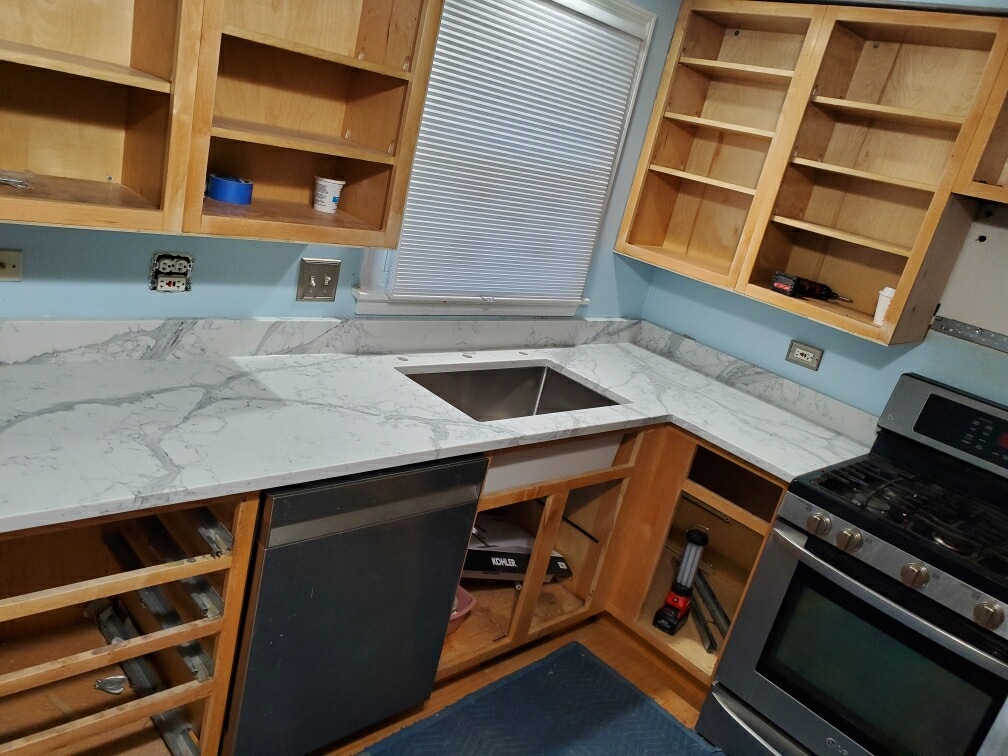 In Progress | Libertyville, IL Kitchen Cabinet Refacing