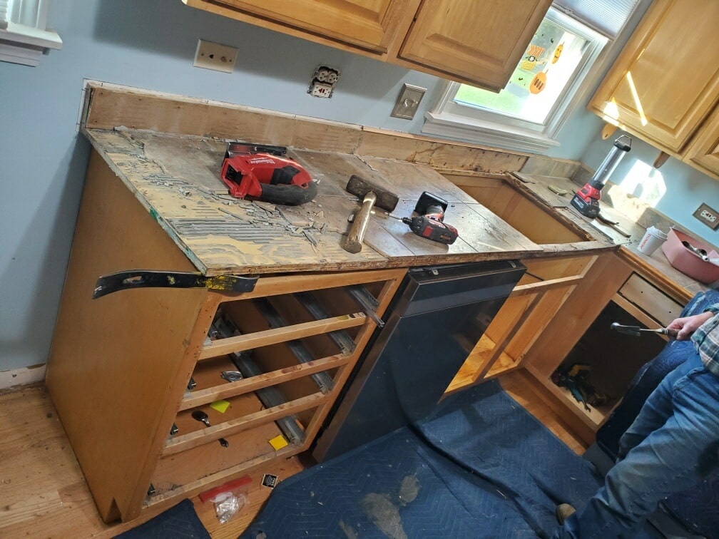 In Progress | Libertyville, IL Kitchen Cabinet Refacing