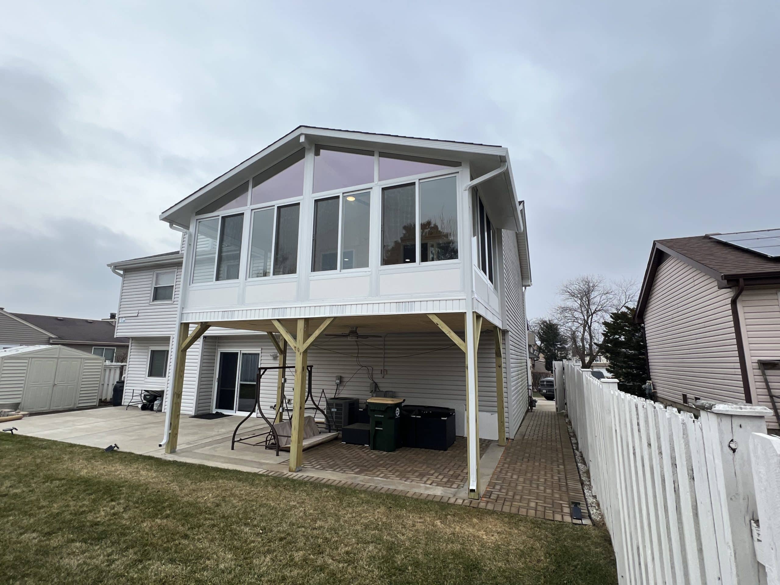 After | Streamwood, IL Raised Three Season Sunroom