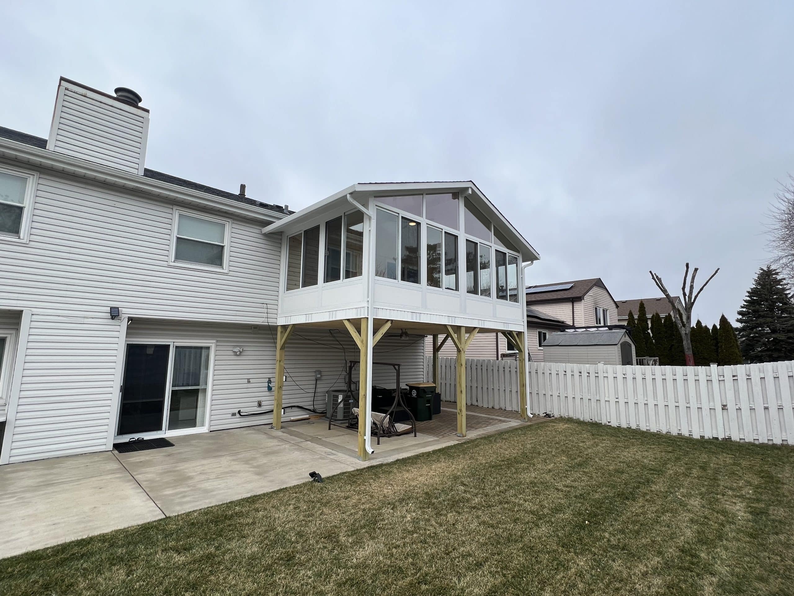 After | Streamwood, IL Raised Three Season Sunroom