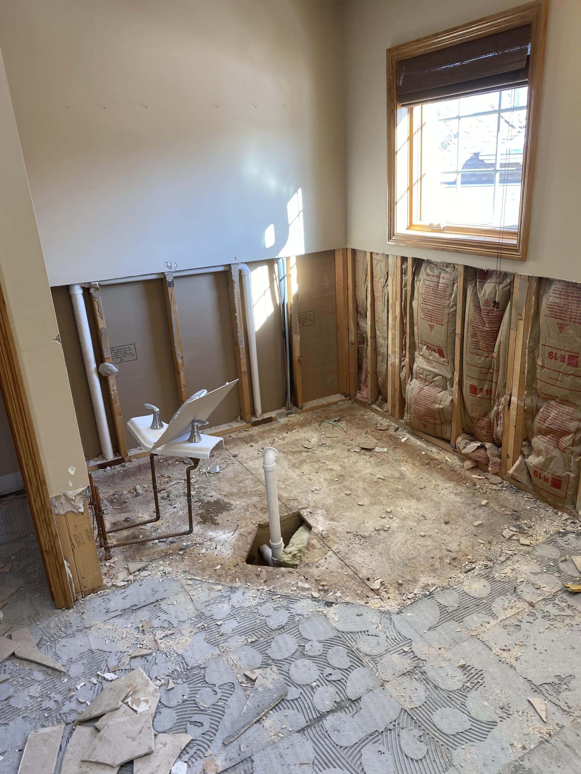 In Progress | Glenview, IL Master Bathroom Remodel