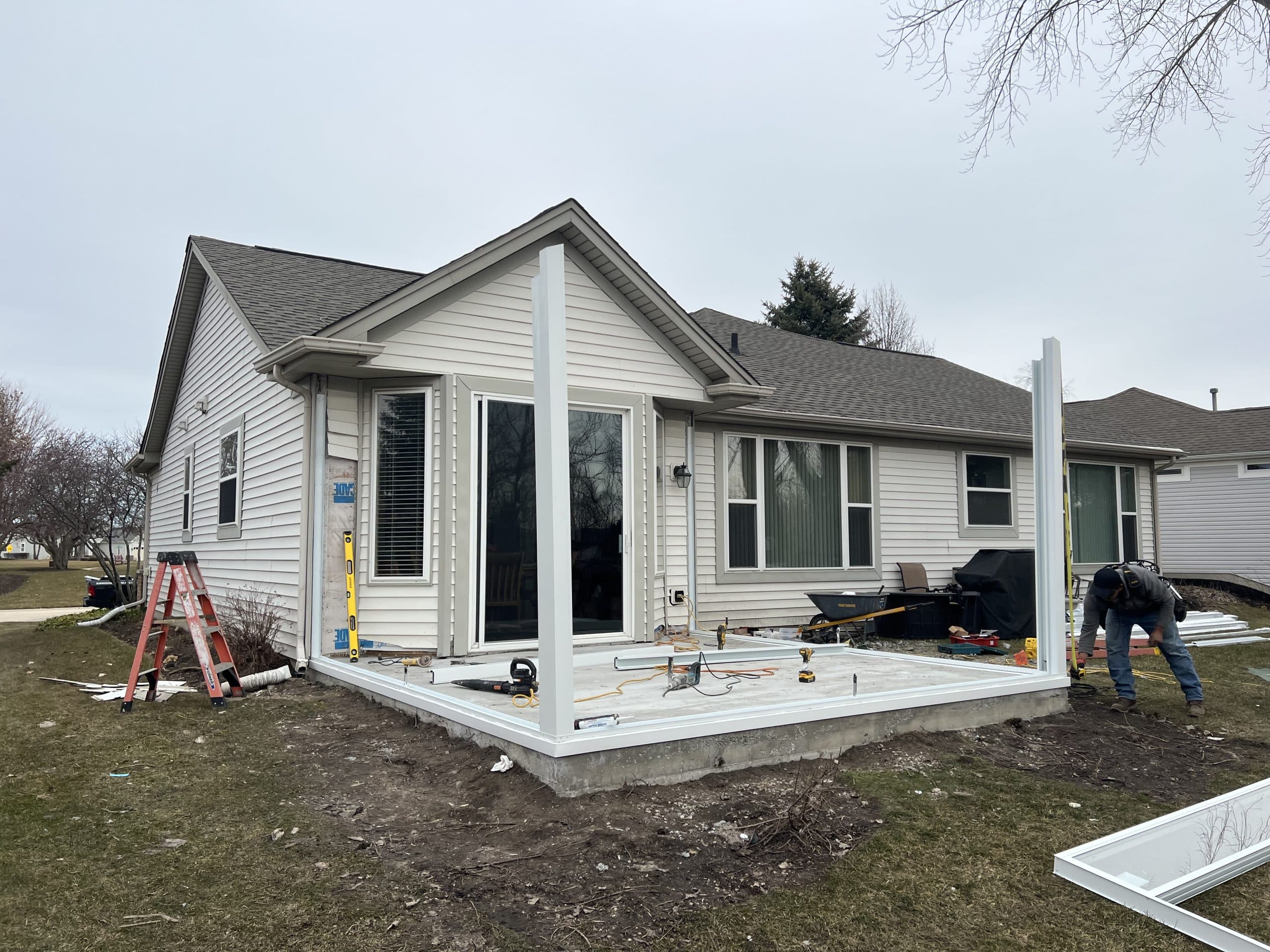In Progress | Huntley, IL Enclosed Patio In Progress | Huntley, IL Enclosed Patio