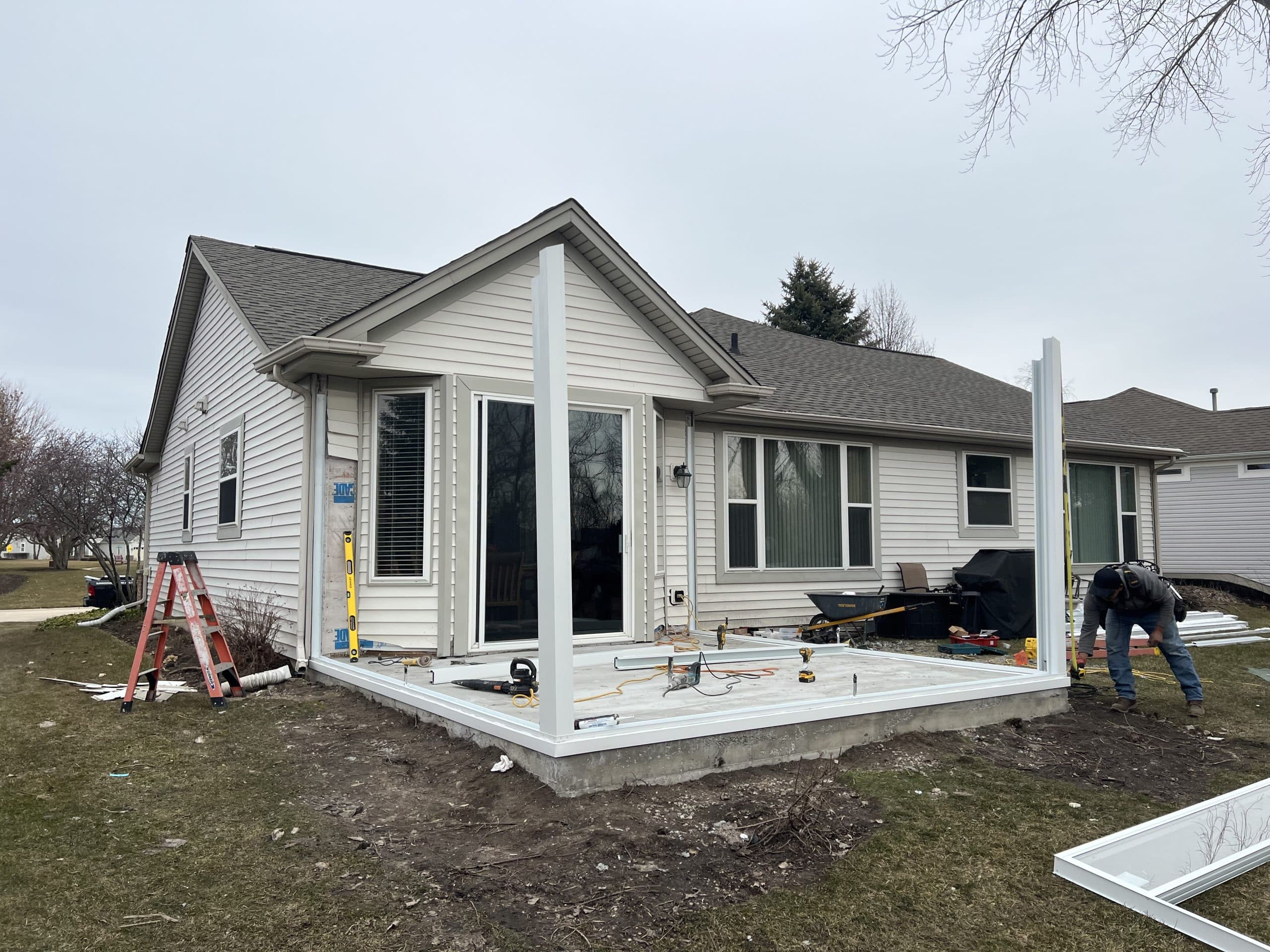 In Progress | Huntley, IL Enclosed Patio