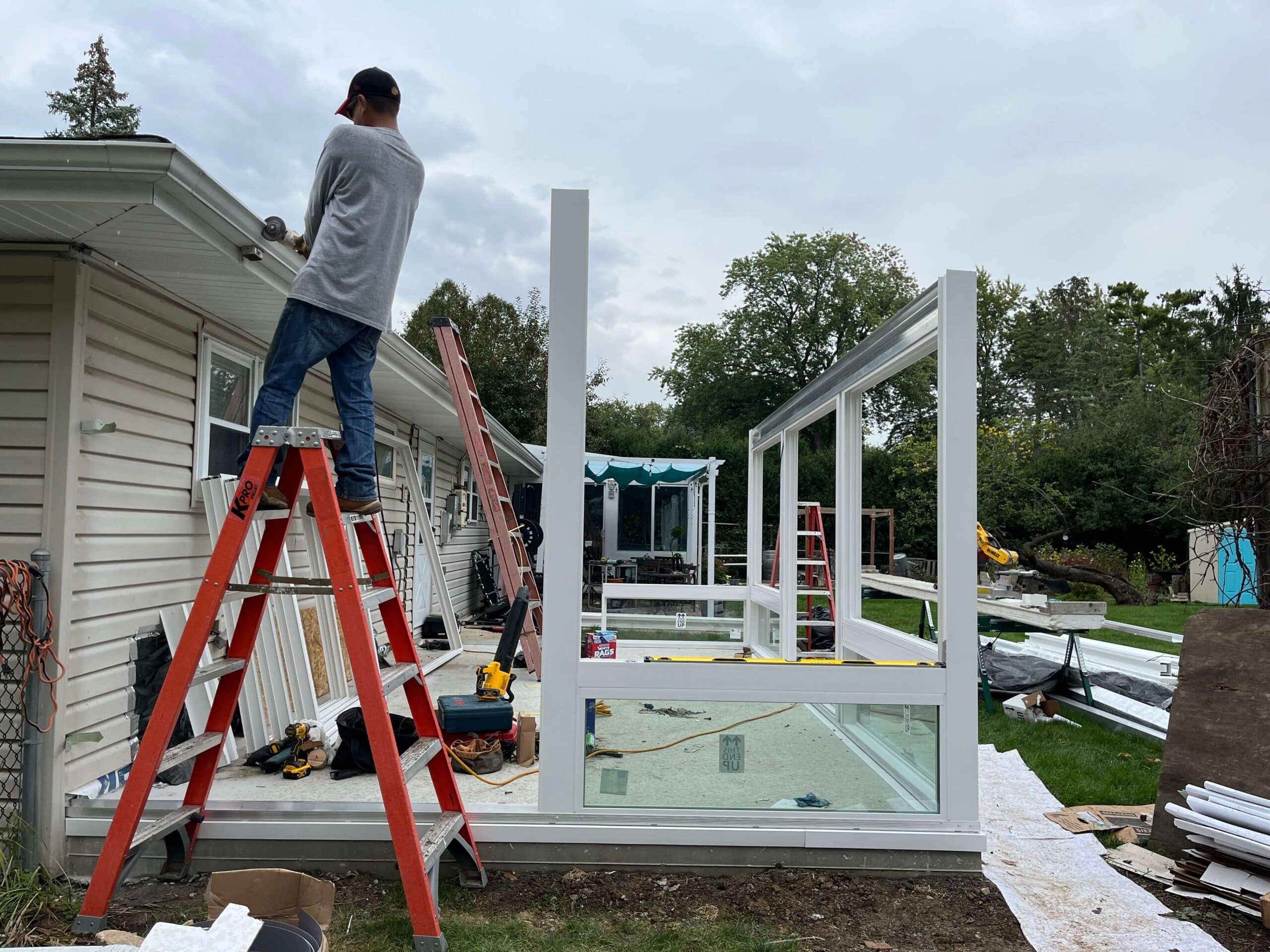 In Progress | Palatine, IL Four Season Patio Enclosure In Progress | Palatine, IL Four Season Patio Enclosure
